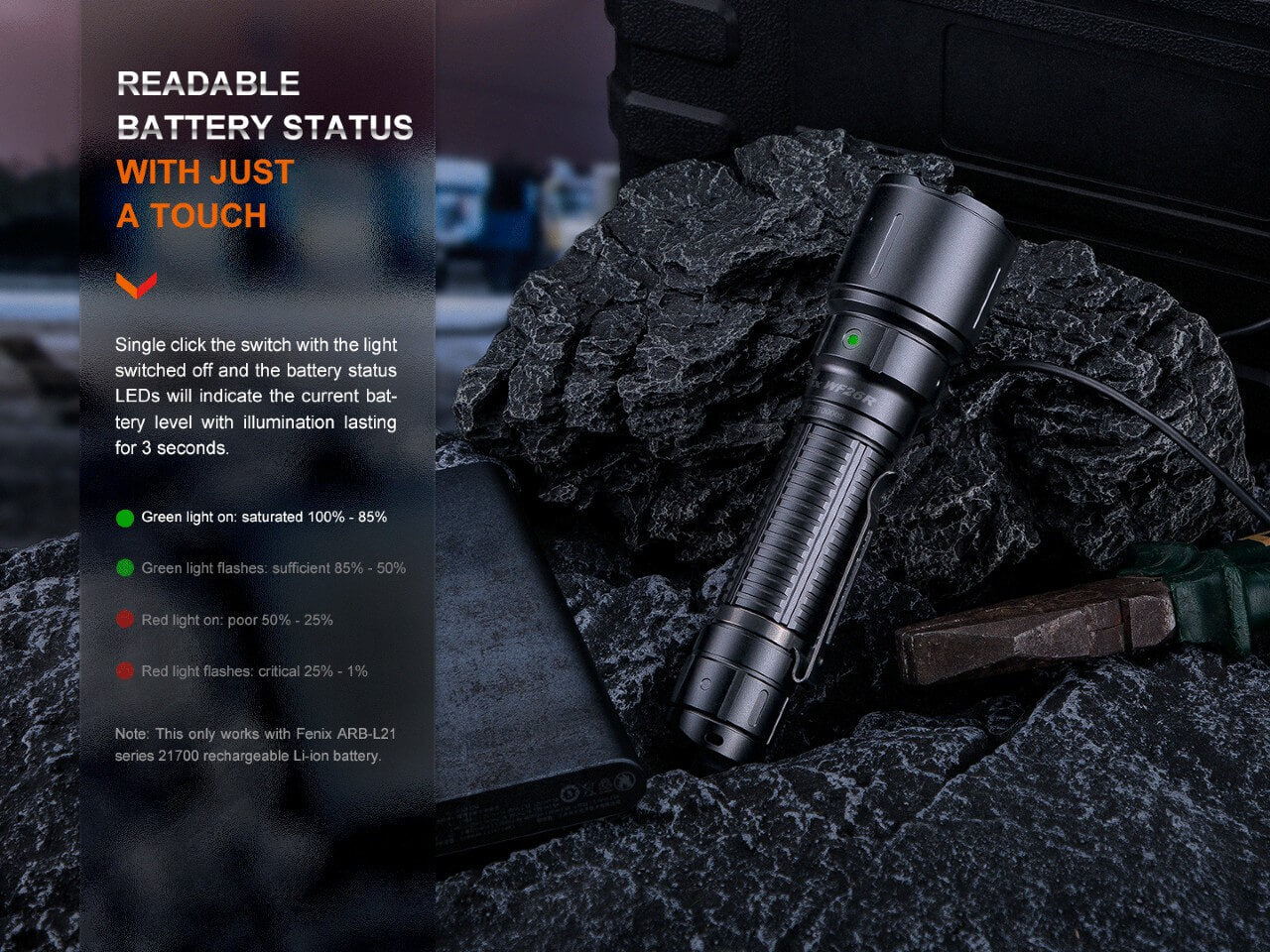 Fenix WF26R Cradle Charging LED Work Flashlight - Image 12