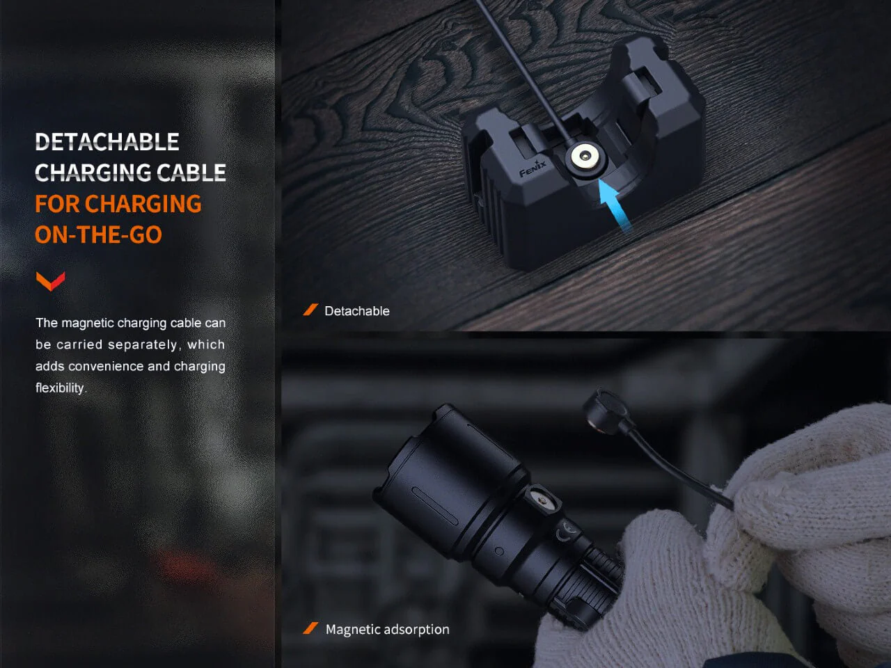 Fenix WF26R Cradle Charging LED Work Flashlight - Image 7