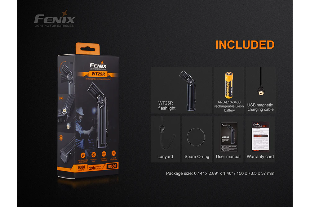Fenix WT25R Adjustable Head LED Flashlight - 1000 Lumens - Image 16