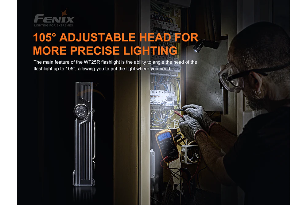 Fenix WT25R Adjustable Head LED Flashlight - 1000 Lumens - Image 4