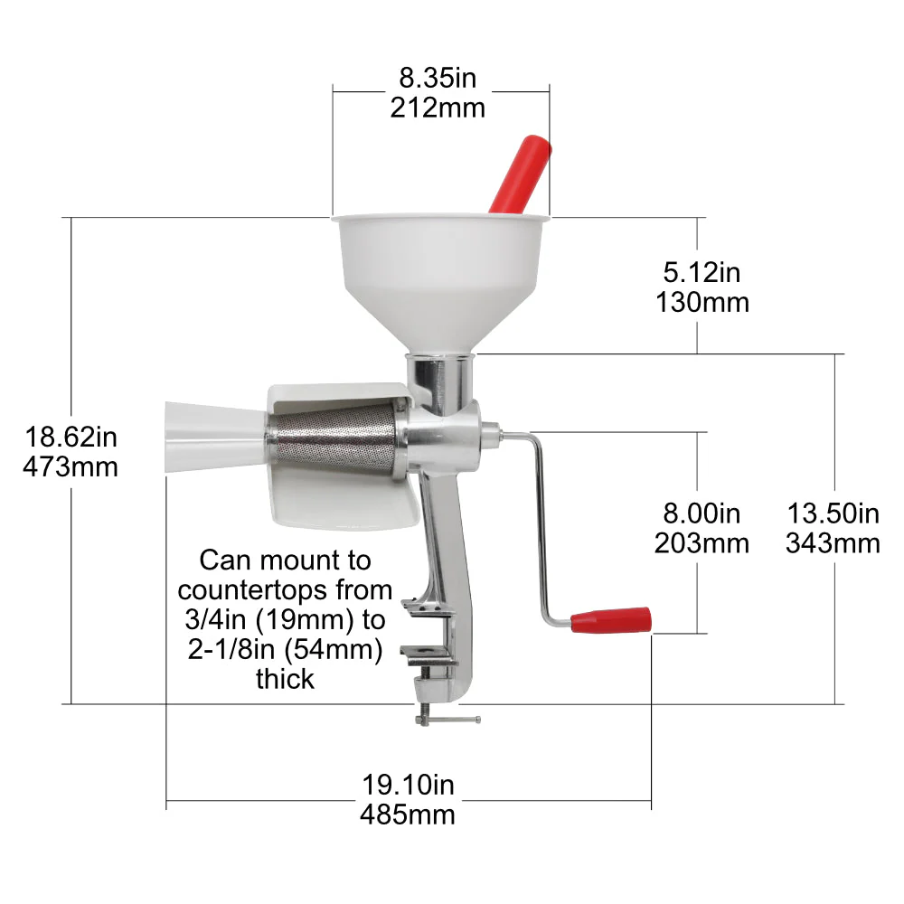 Food Strainer & Sauce Maker - Model 250 - Image 2