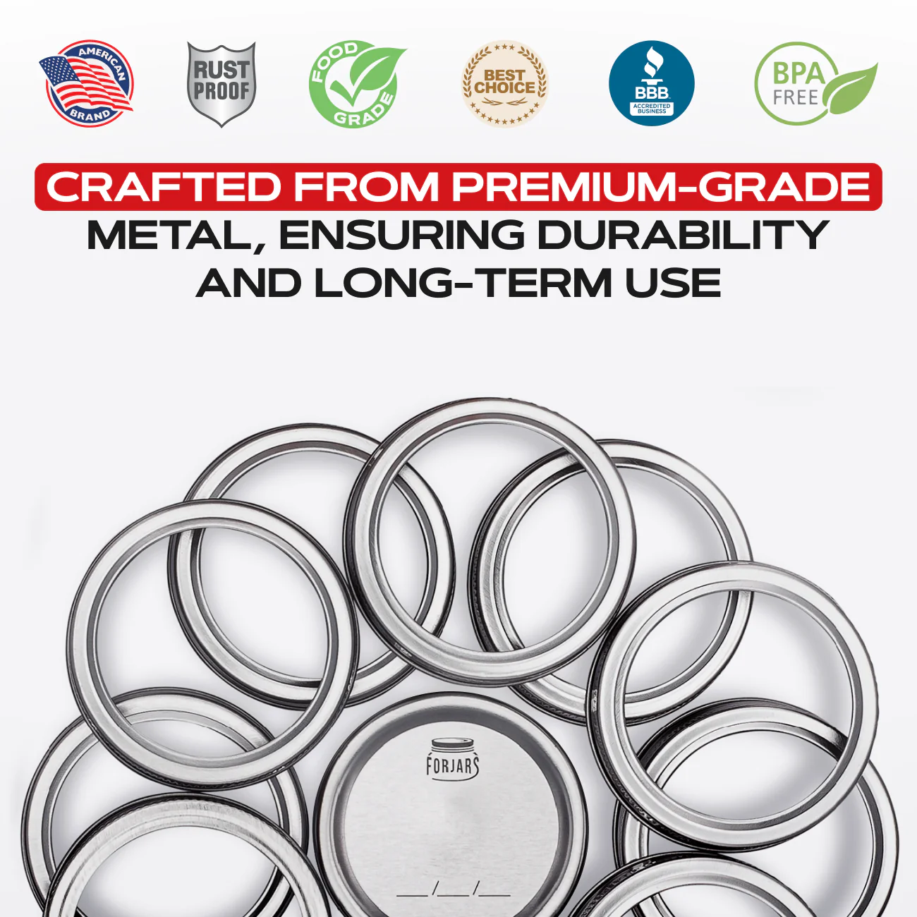 ForJars - 100 Gem Mouth Rings - Image 4
