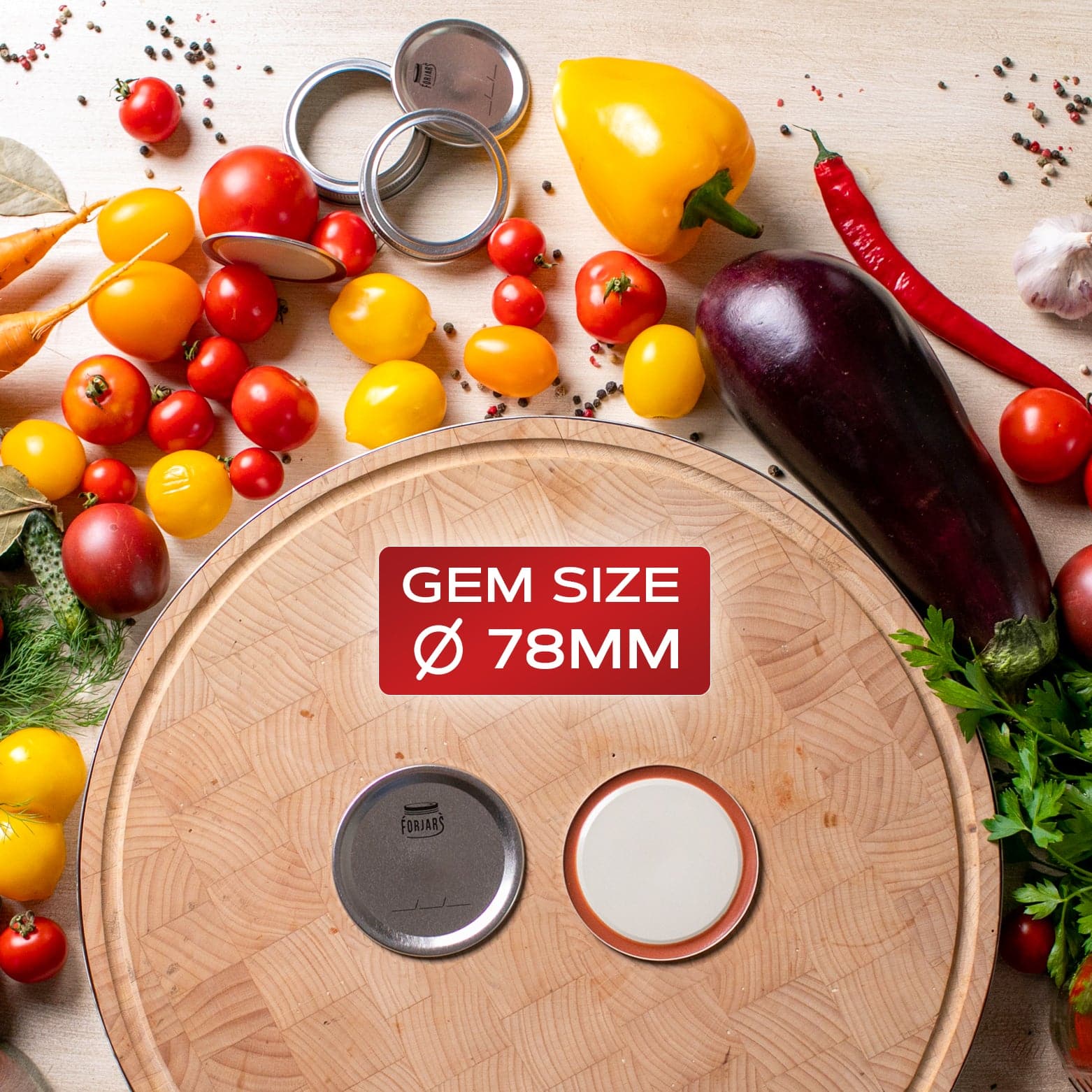 ForJars- 50 Gem Size Lids - Image 2