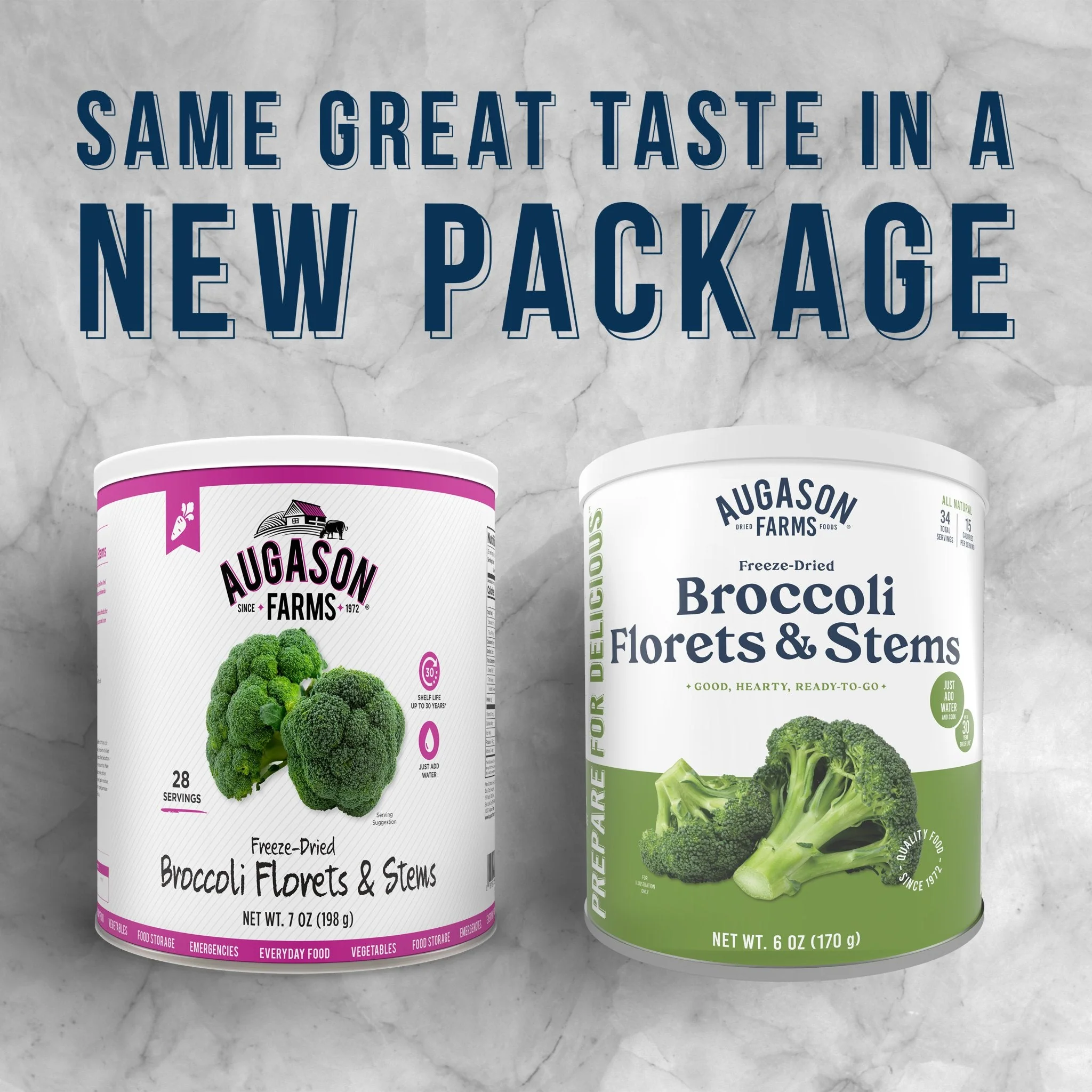 Freeze Dried Broccoli Florets and Stems Can, 34 Servings - Image 4
