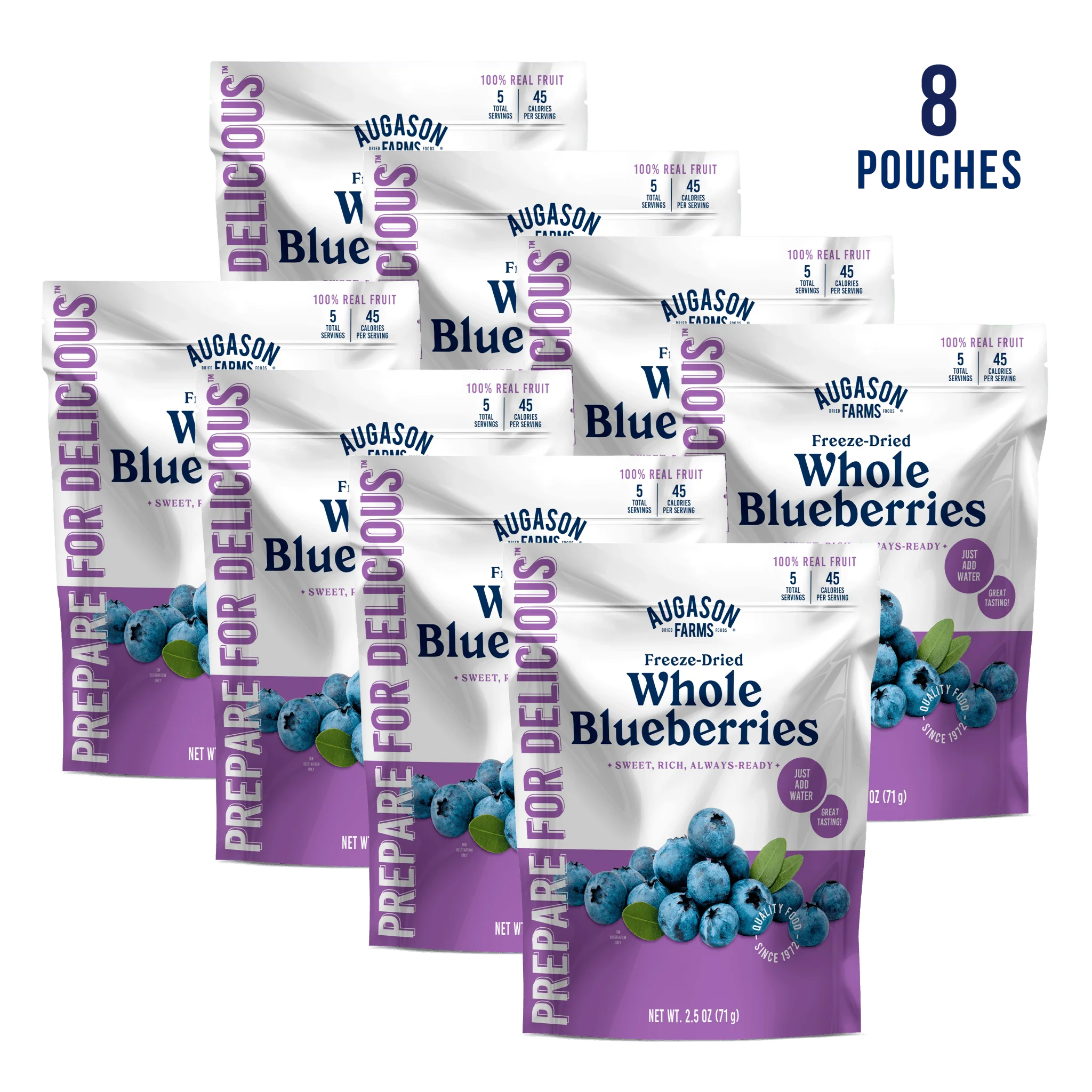 Freeze Dried Whole Blueberries Pouch, 5 Servings - Image 8