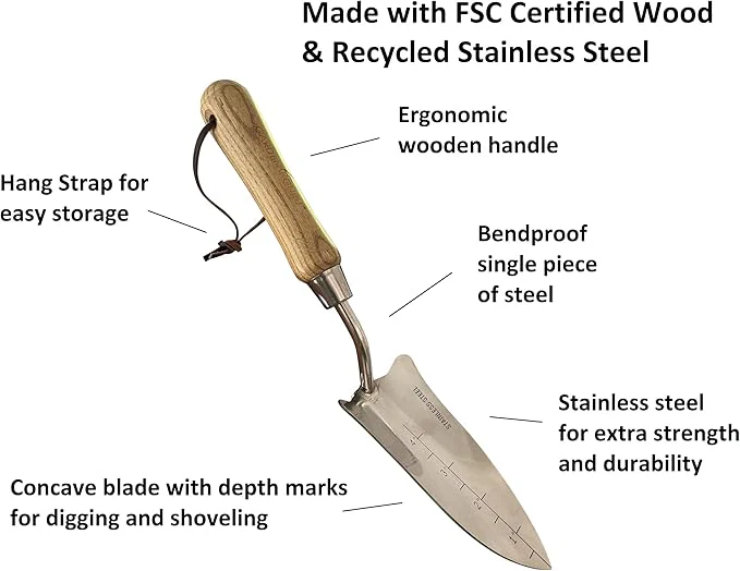 Garden Planting Set - Includes Classic Trowel, Transplanter, Bulb Planter - Image 2