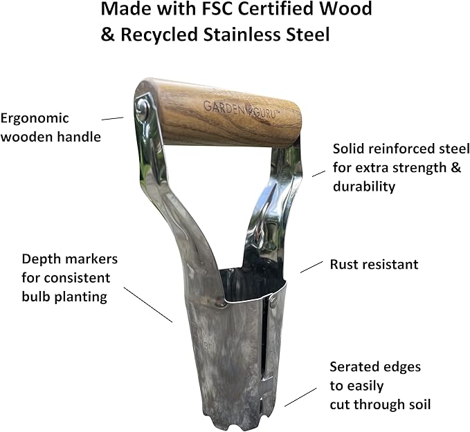 Garden Planting Set - Includes Classic Trowel, Transplanter, Bulb Planter - Image 4