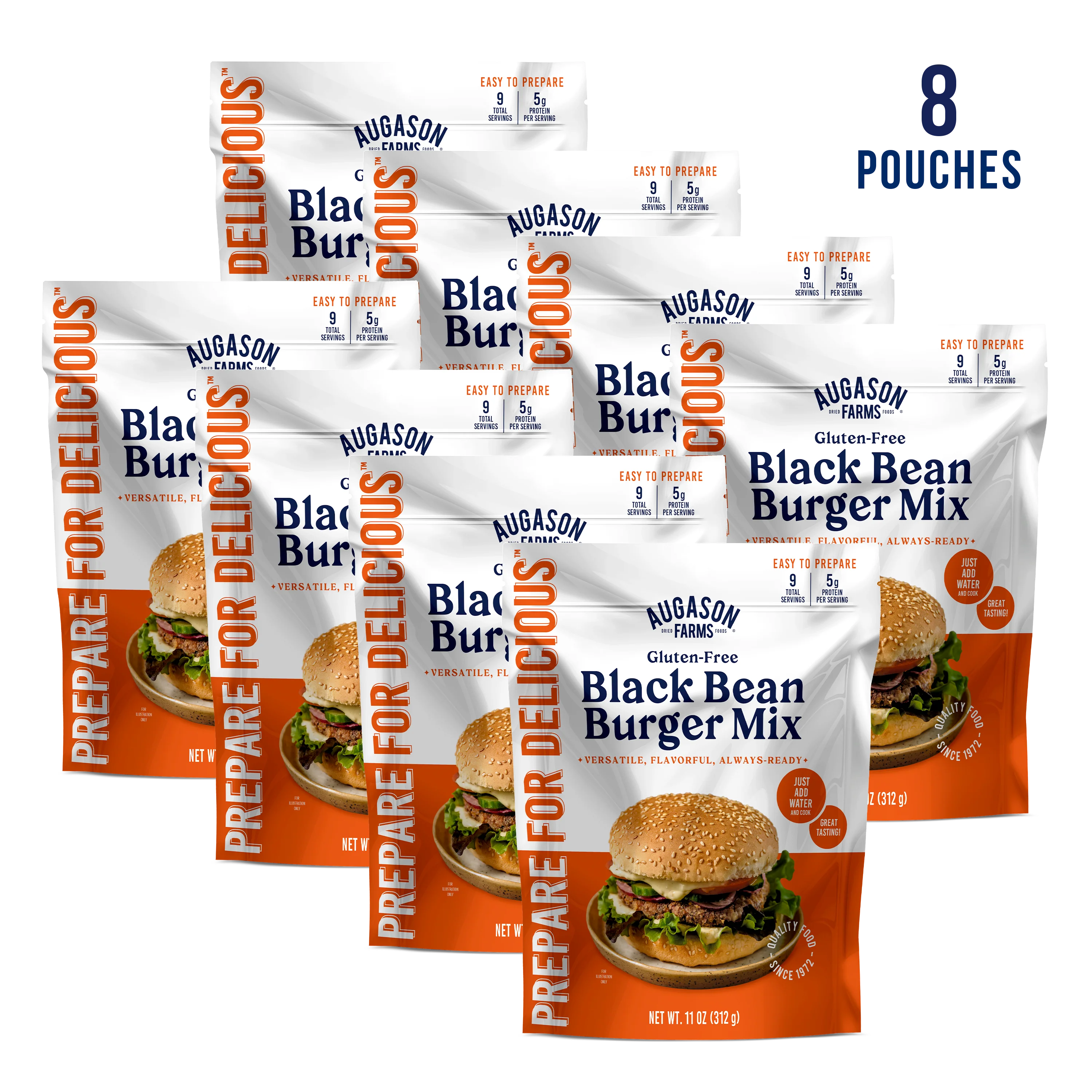 Gluten Free Black Bean Burger Mix Pouch, 9 Servings - Image 7