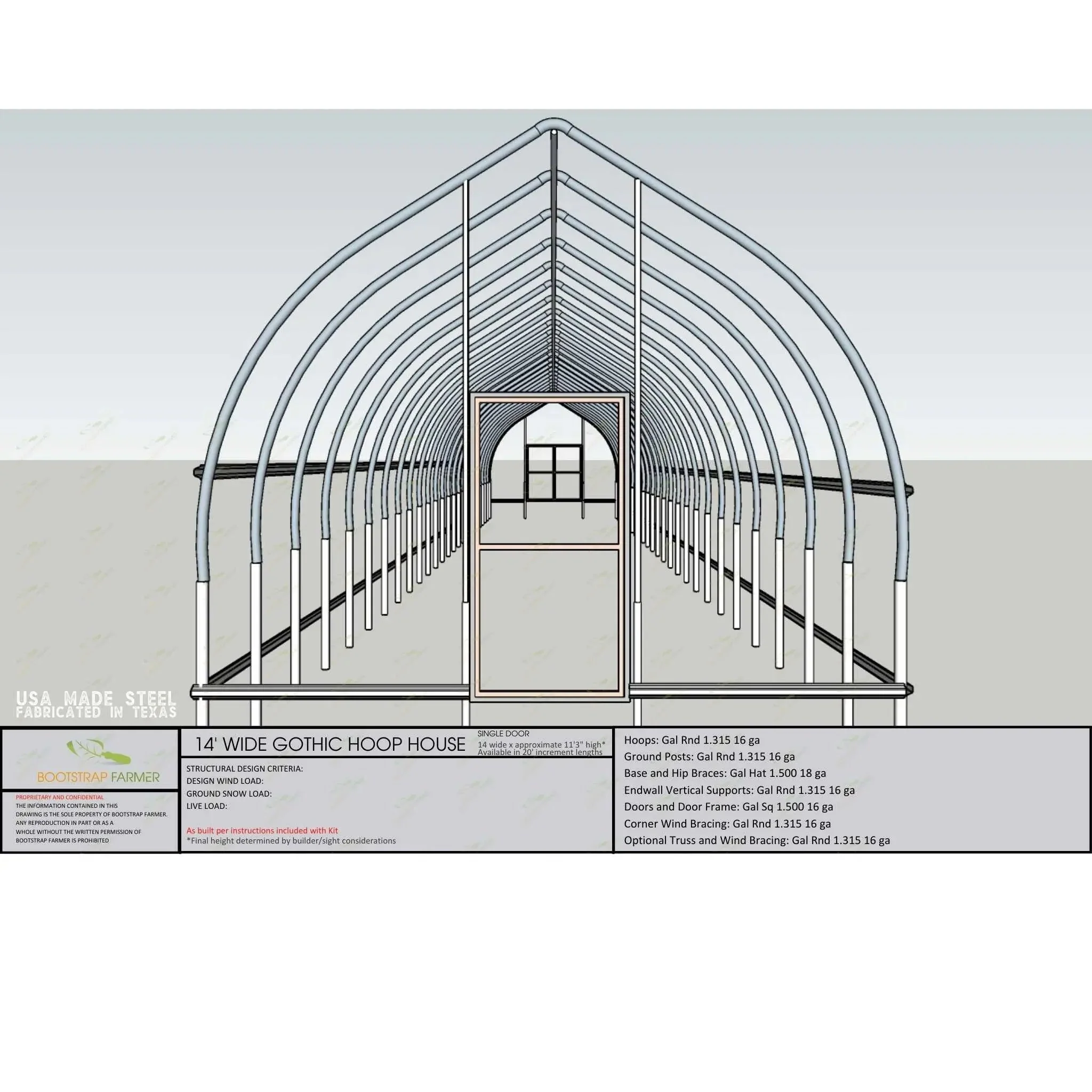 Gothic All-Metal Hoop House Kit - Image 13