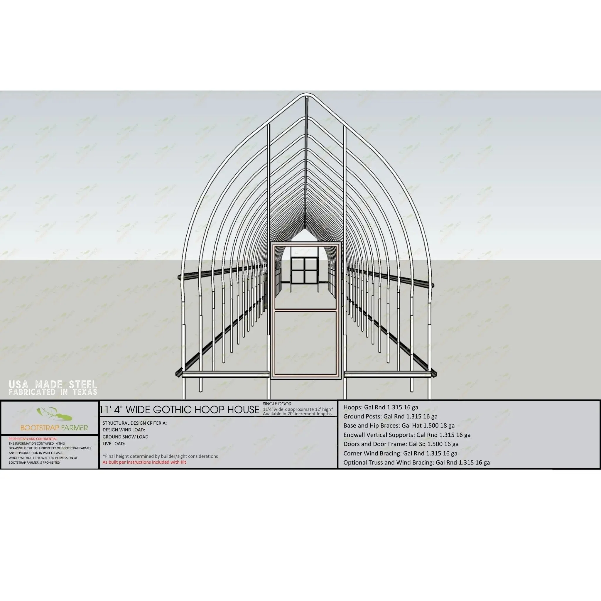 Gothic All-Metal Hoop House Kit - Image 18