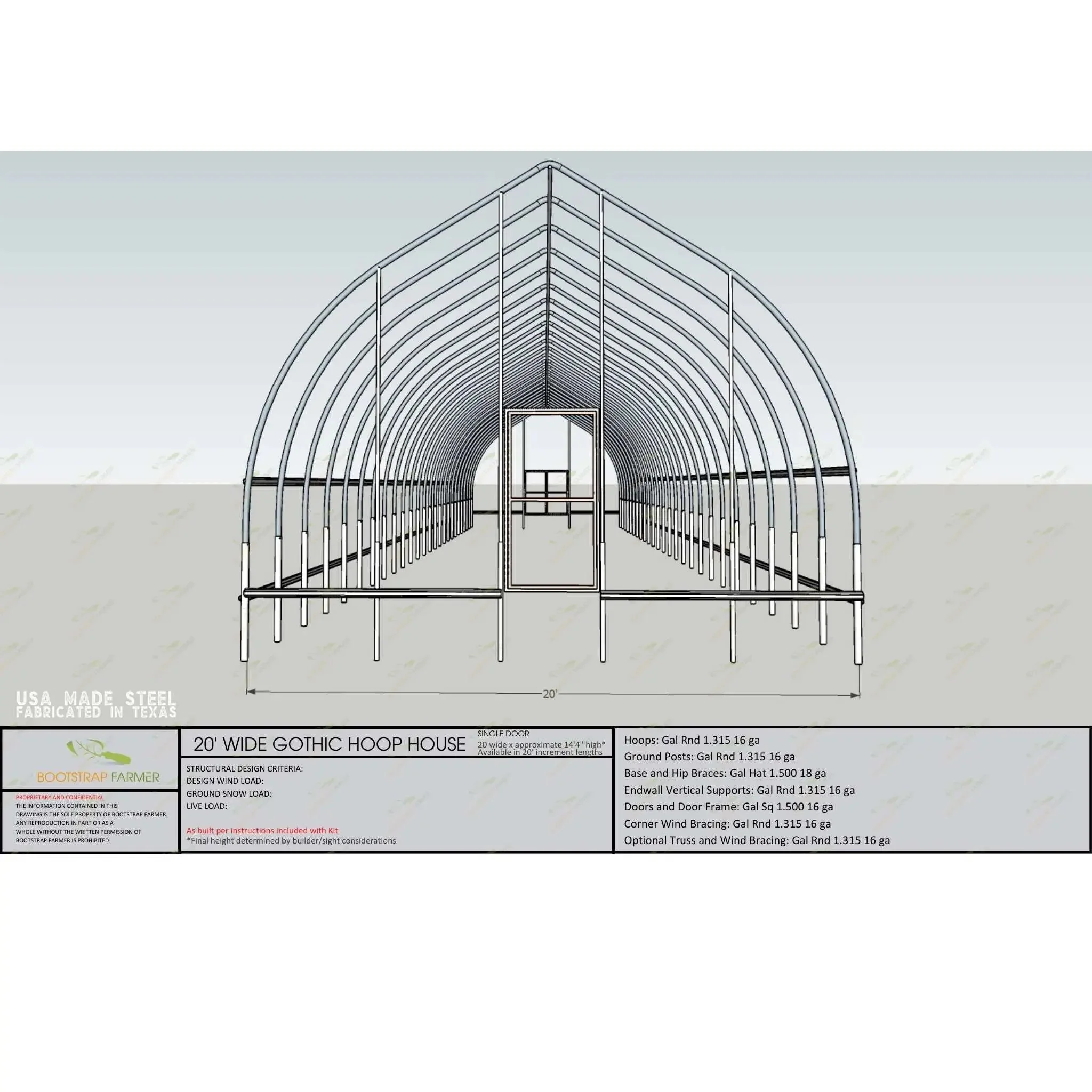 Gothic All-Metal Hoop House Kit - Image 19
