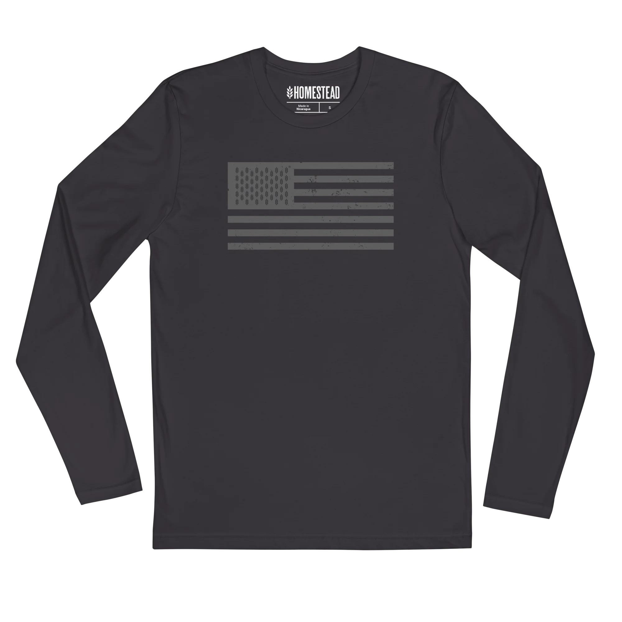 Homestead Flag Long Sleeve Fitted Crew - Image 3