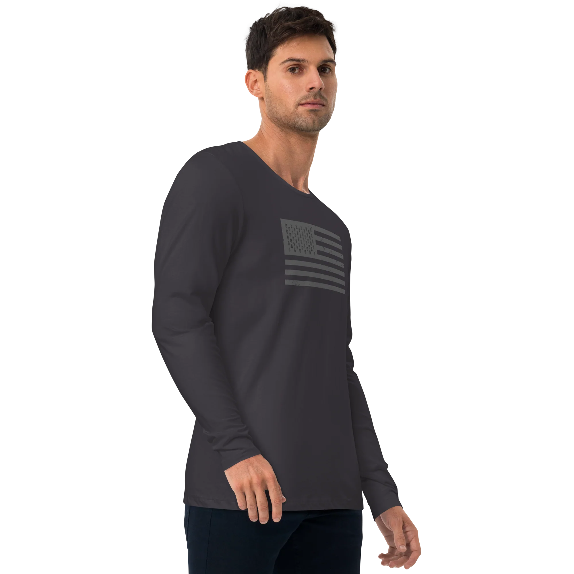 Homestead Flag Long Sleeve Fitted Crew - Image 6