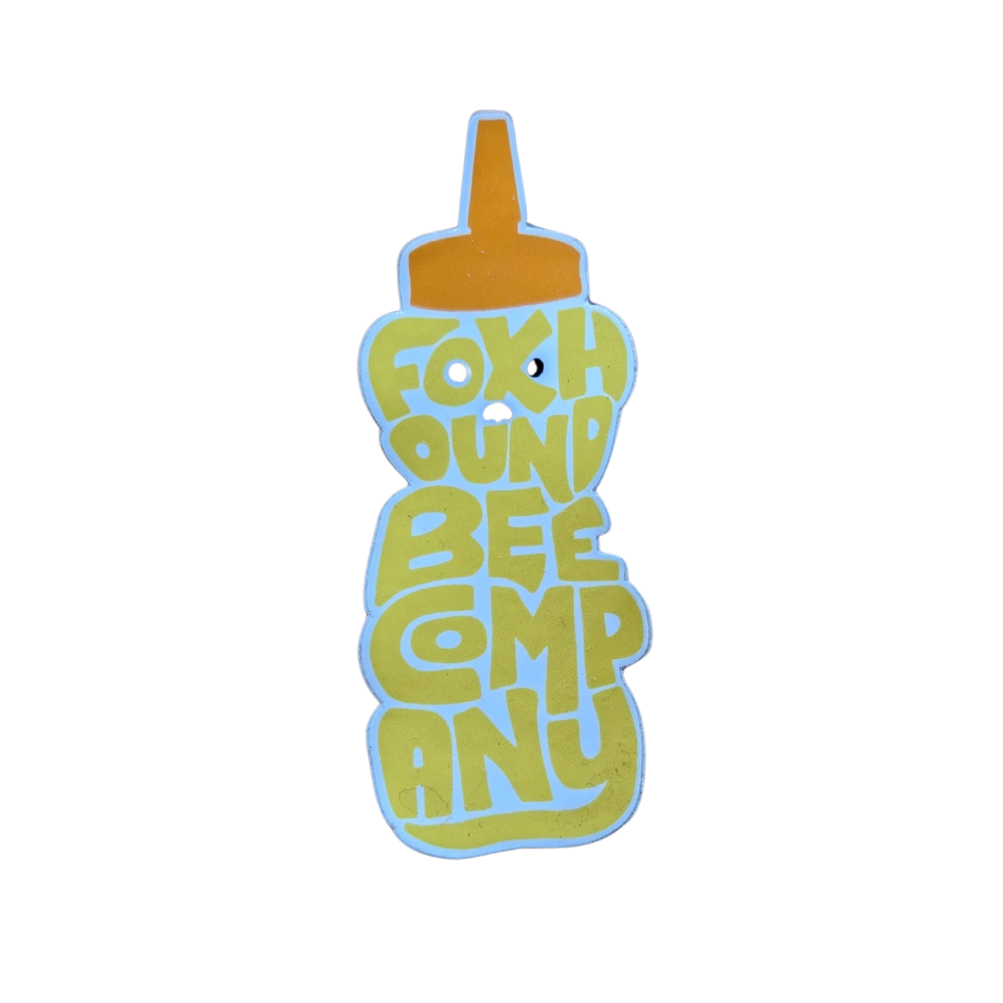 Honeybee Bear-Shaped Vinyl Sticker - Image 2
