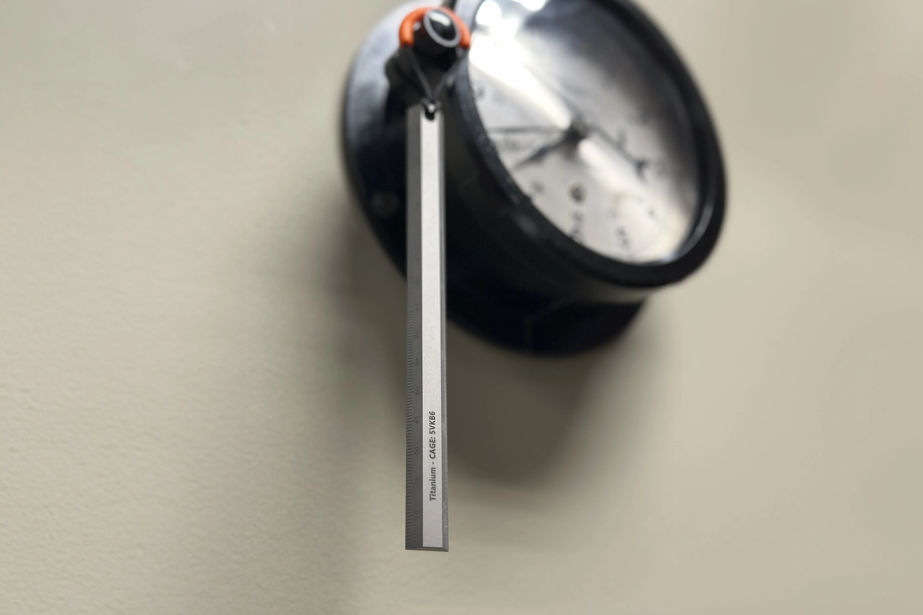 Indestructible Machined Titanium Precision 6" Inch / 15CM  Ruler With Decimal Chart - Image 3