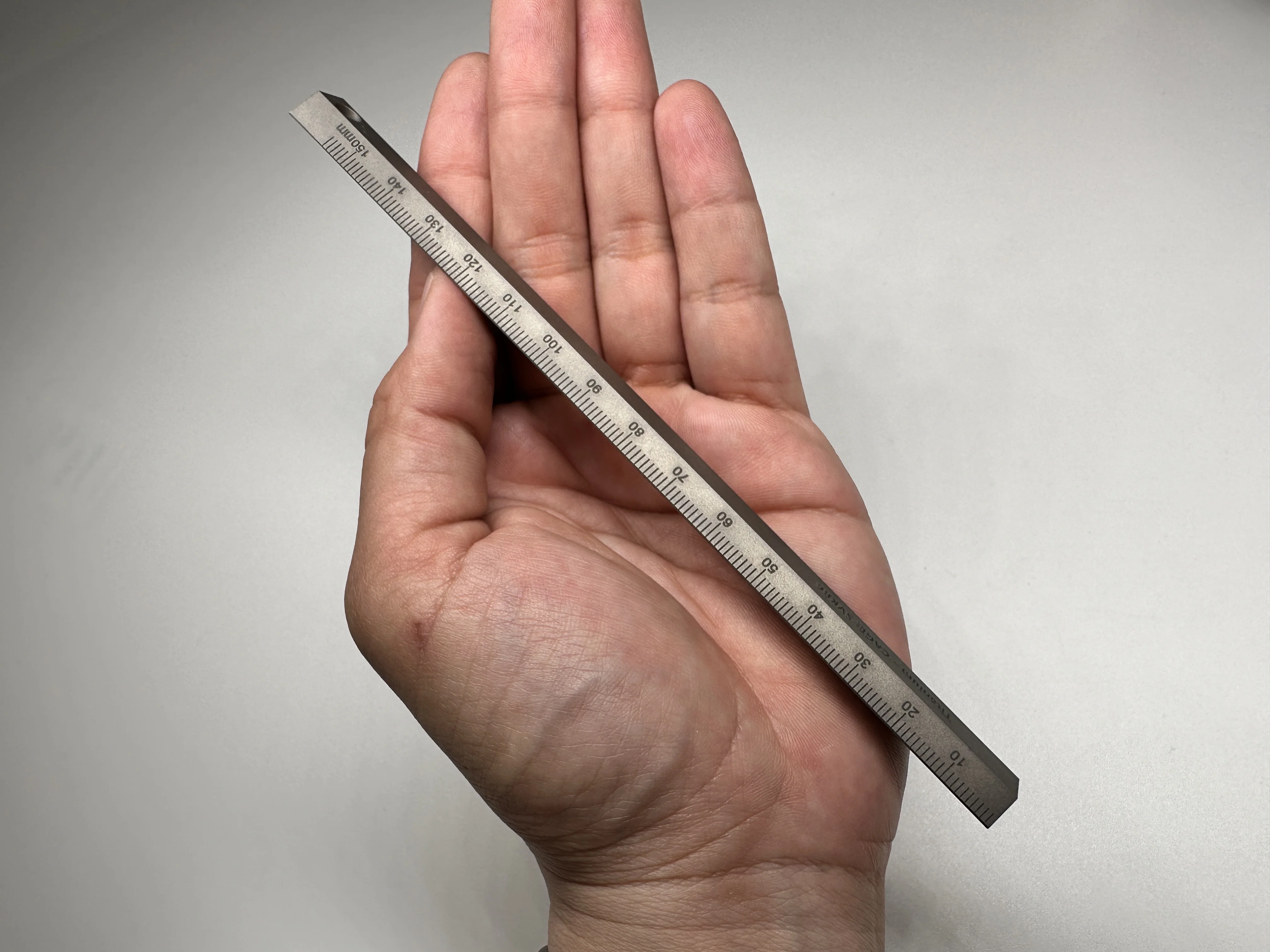 Indestructible Machined Titanium Precision 6" Inch / 15CM  Ruler With Decimal Chart - Image 4