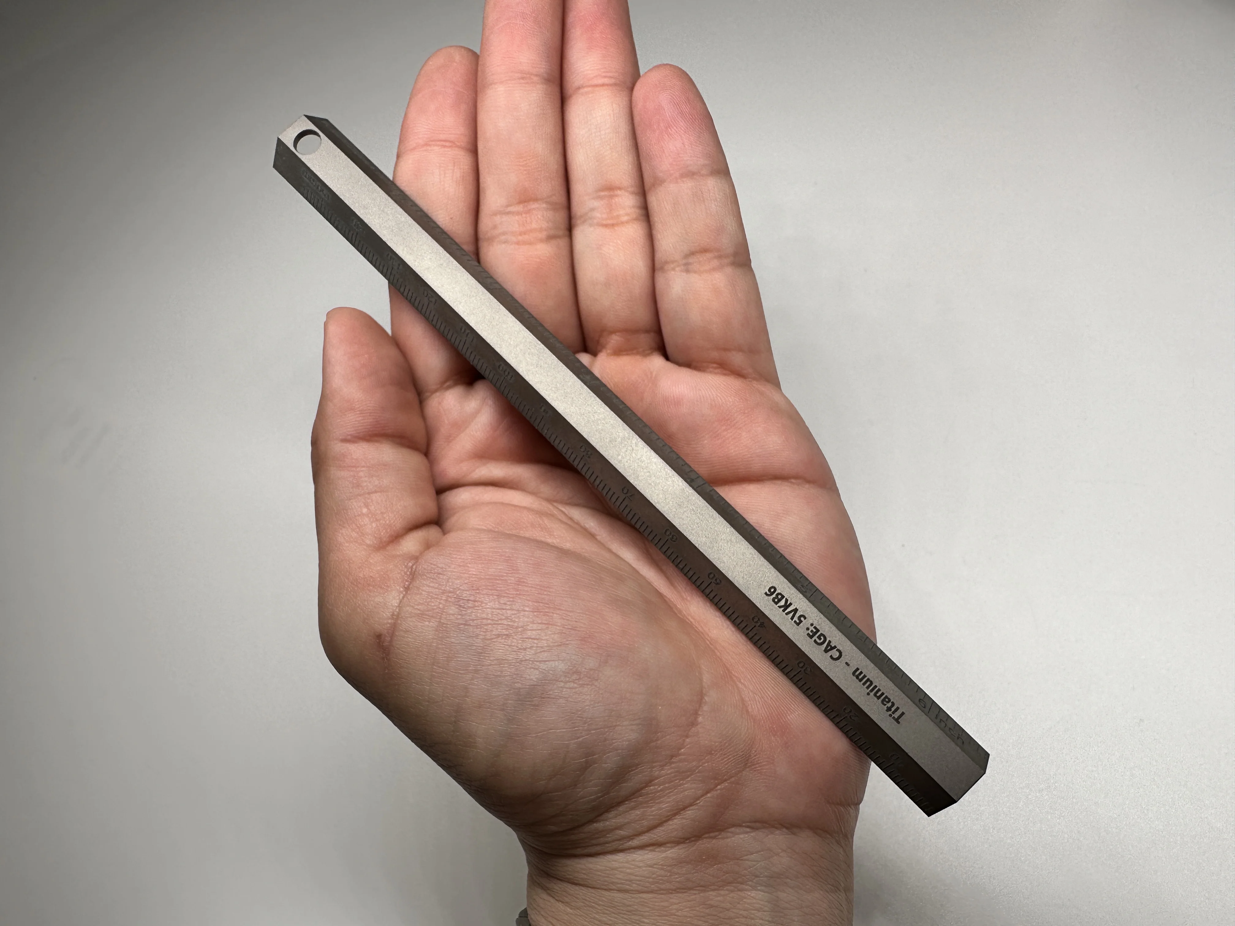 Indestructible Machined Titanium Precision 6" Inch / 15CM  Ruler With Decimal Chart - Image 5