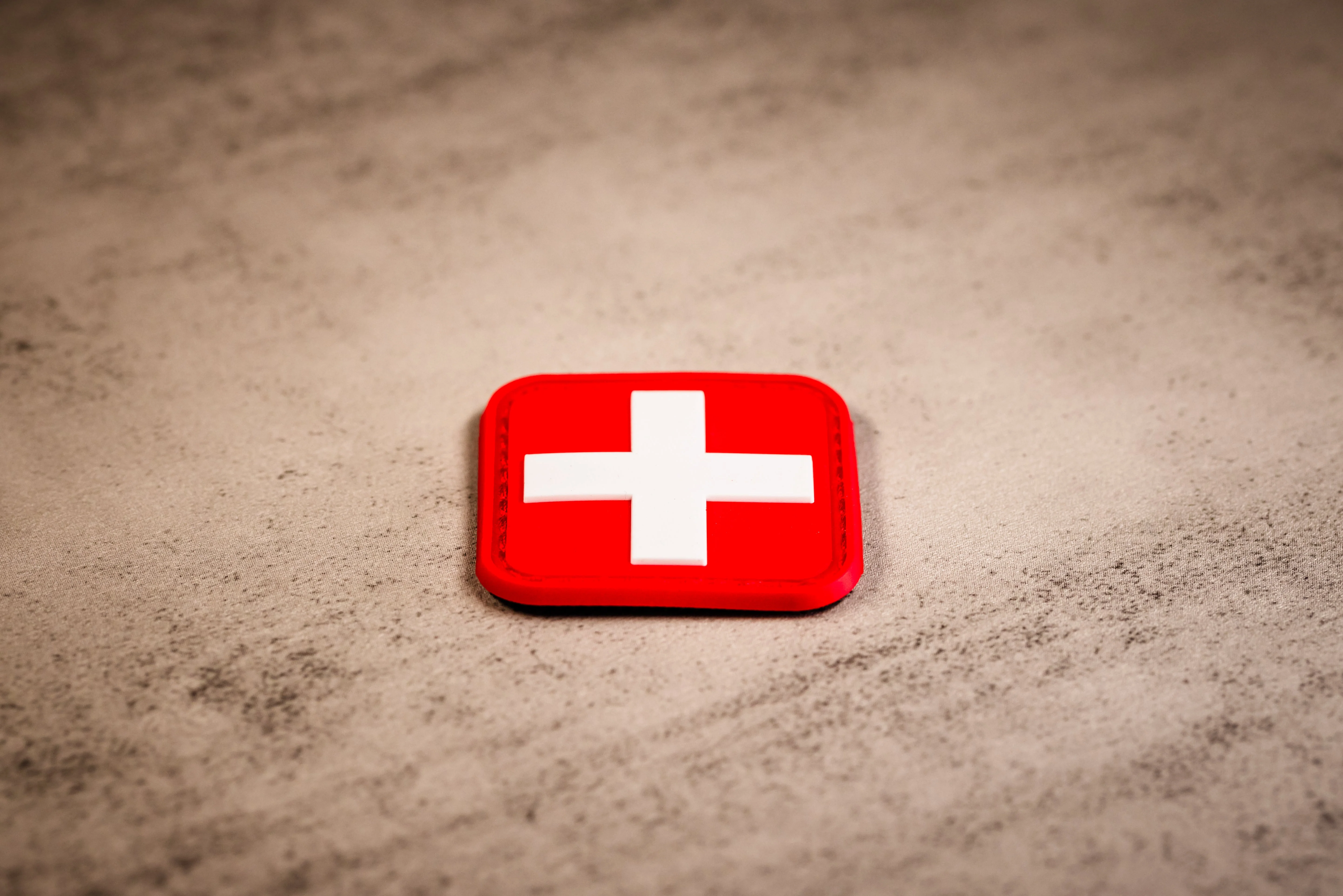 Intense Red "First Aid" 1.5'X1.5" PVC Patch ( 2 Pack ) - Image 3
