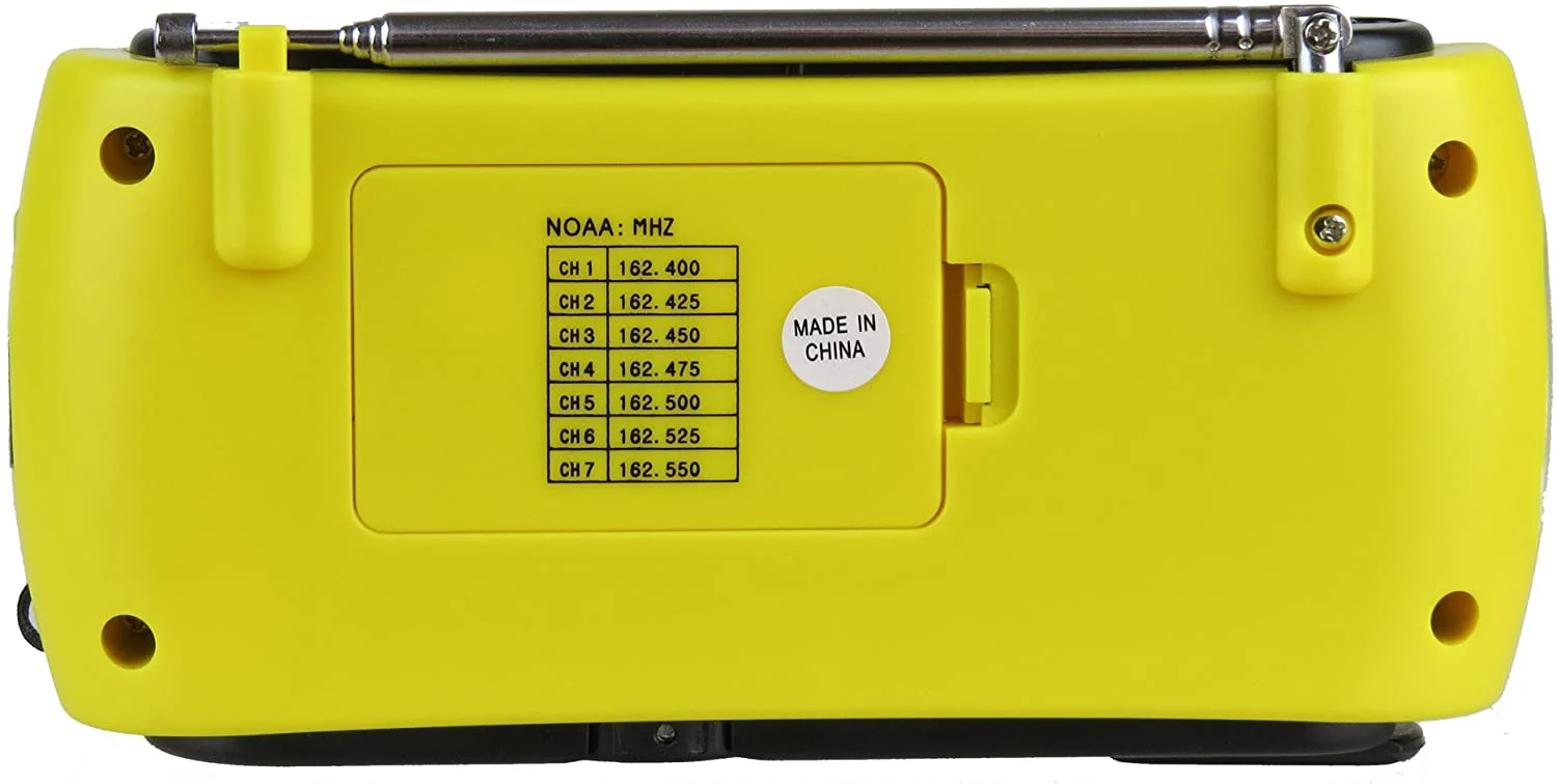 Kaito KA332W Portable Hand Crank Solar AM/FM NOAA Weather Radio Yellow - Image 2