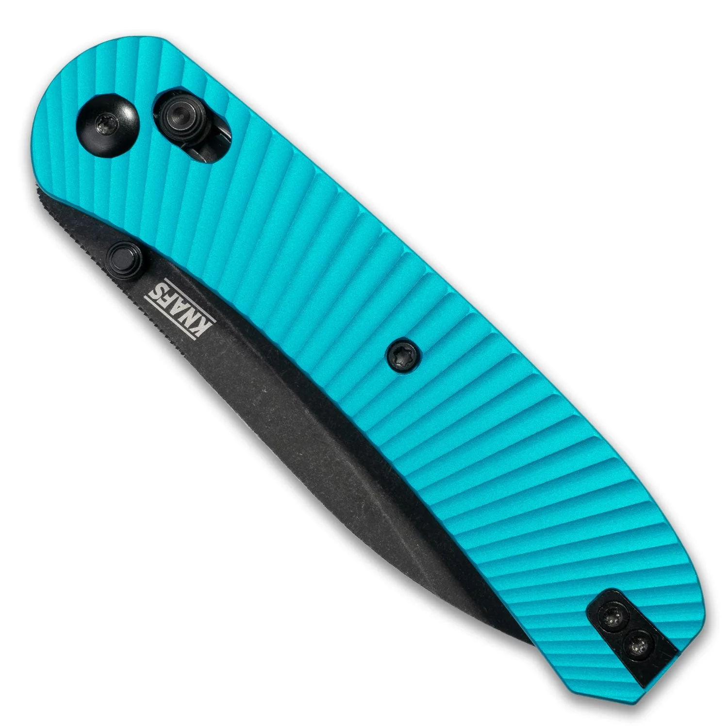 Lander 2 Knife Scales - Aluminum Solar Flare - Teal - Image 3