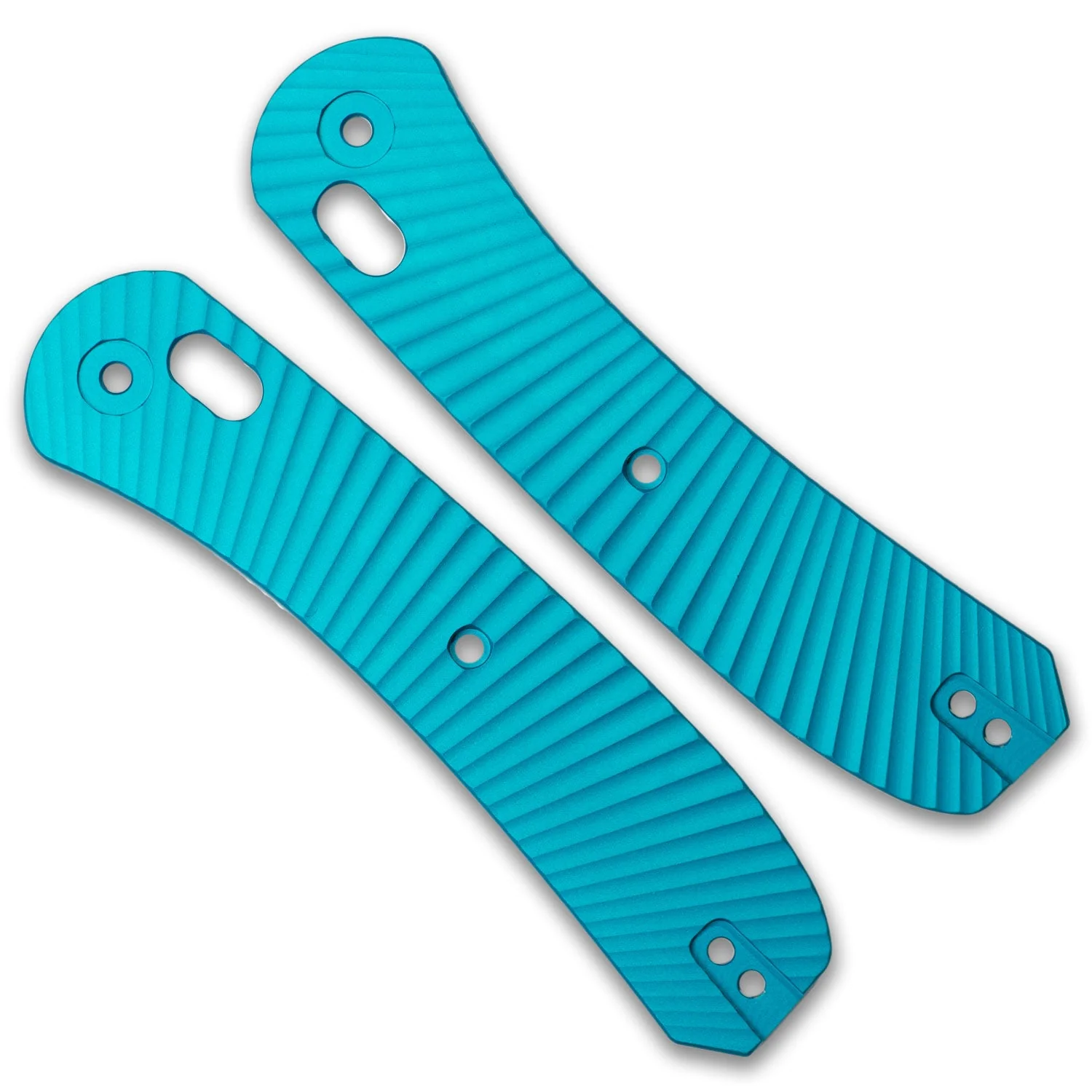 Lander 2 Knife Scales - Aluminum Solar Flare - Teal - Image 4