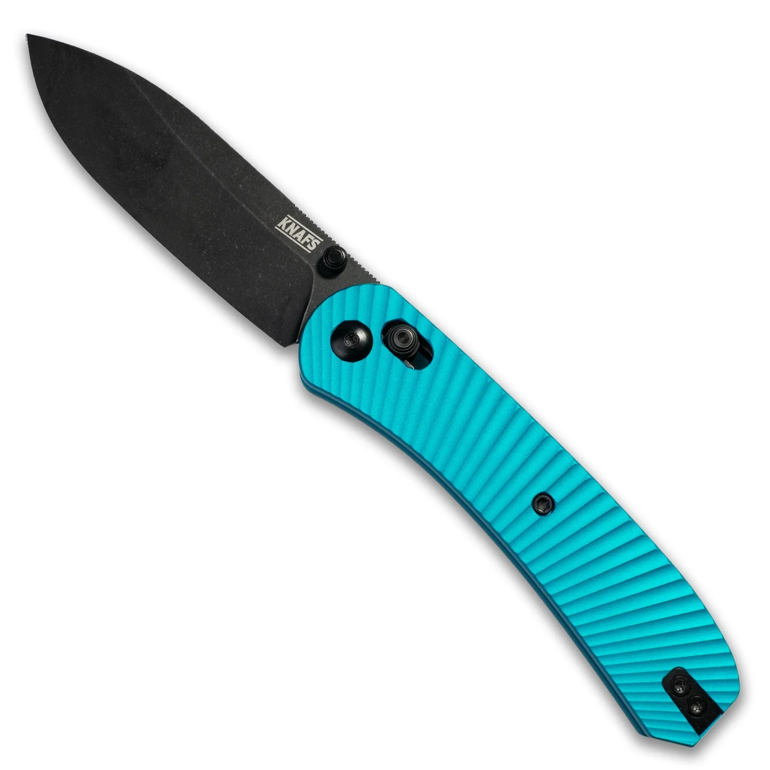 Lander 2 Knife Scales - Aluminum Solar Flare - Teal - Image 6