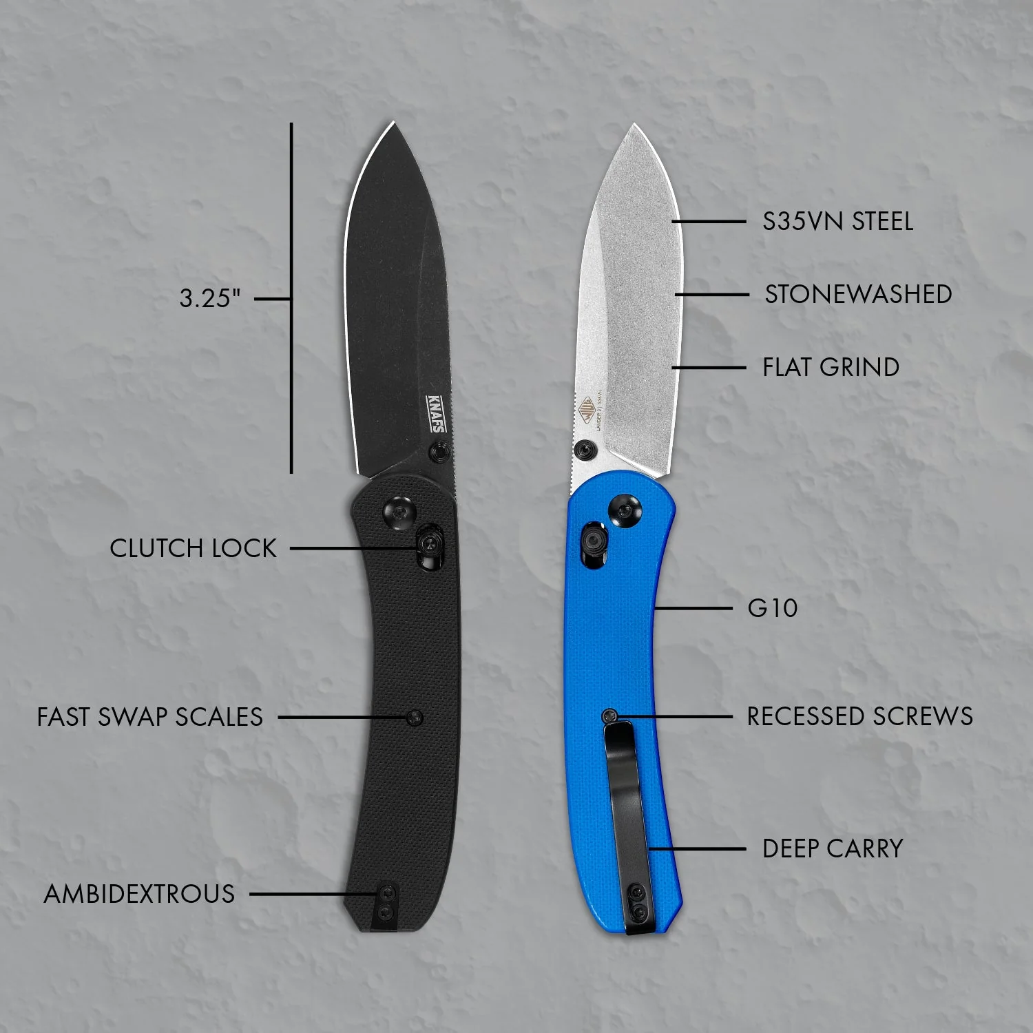 Lander 2 Pocket Knife - Black G10 - Clutch Lock - Image 5
