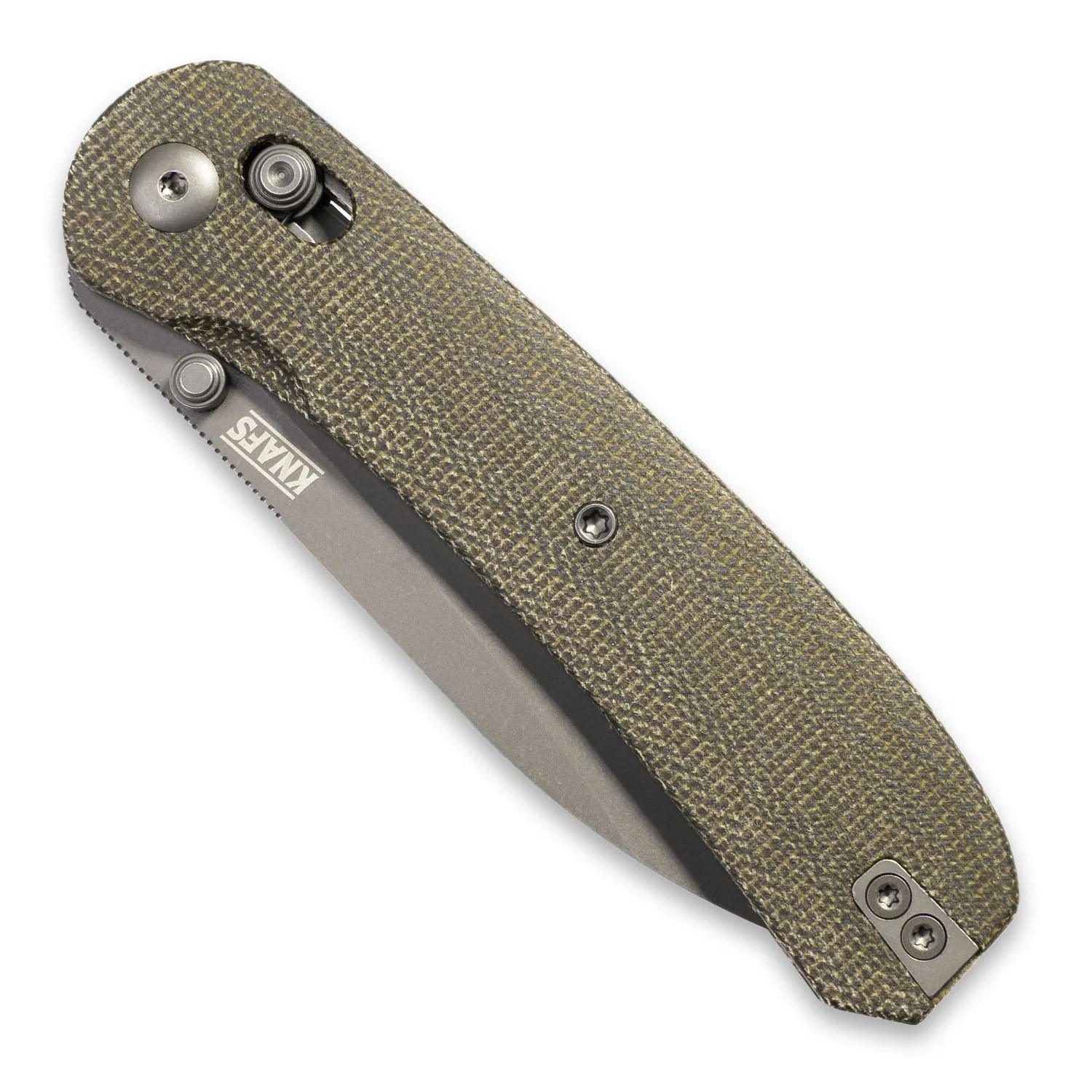 Lander 2 Pocket Knife - Green Micarta - Clutch Lock - Image 3