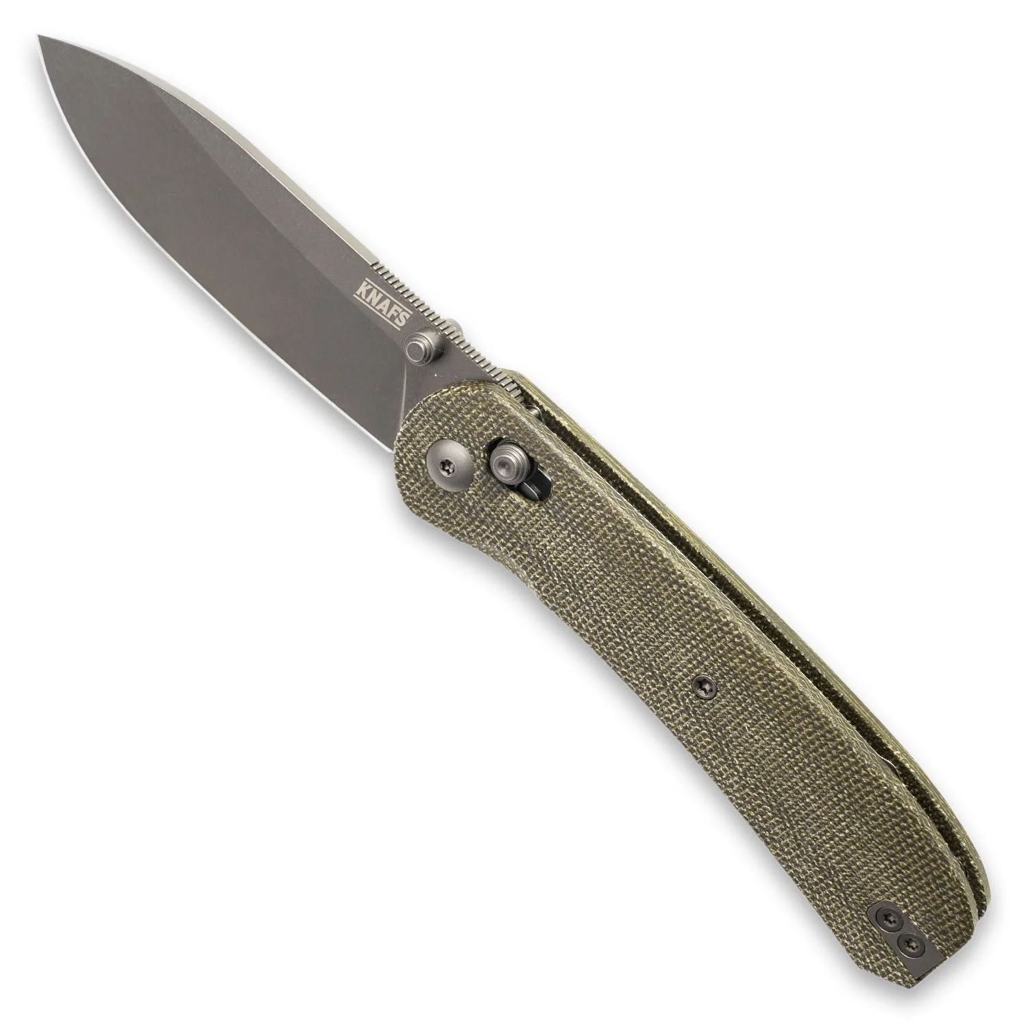 Lander 2 Pocket Knife - Green Micarta - Clutch Lock - Image 5