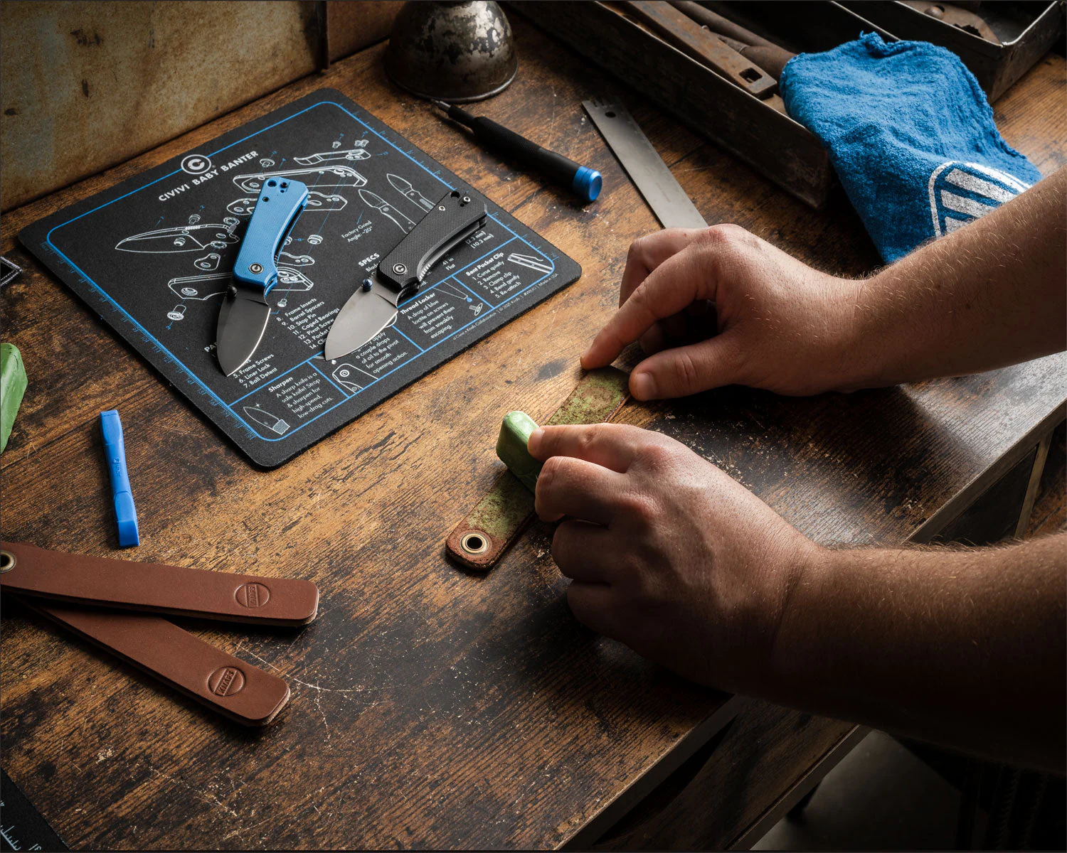Leather Honing Strop for Pocket Knives - Image 4