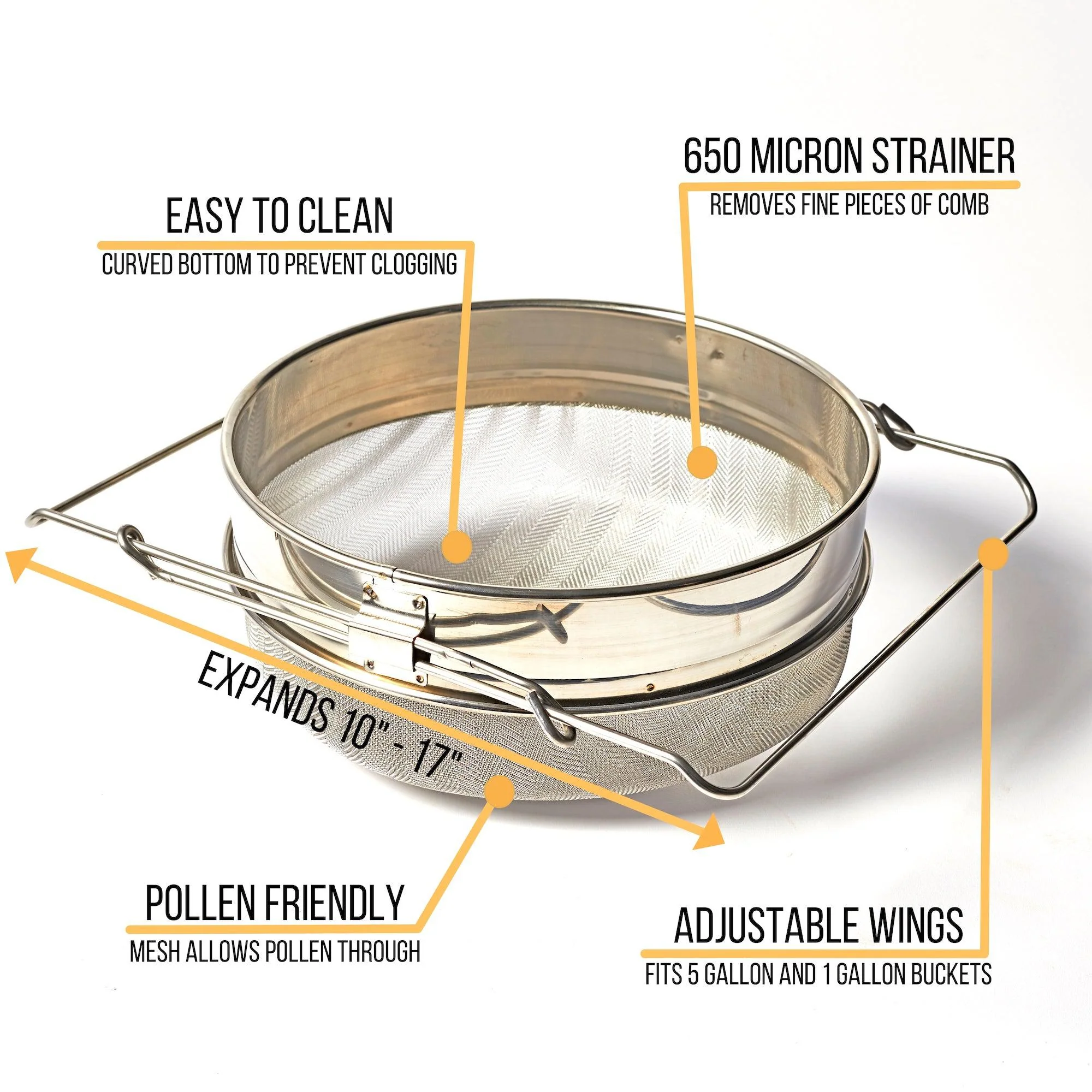 Metal Double Honey Strainer - Image 5