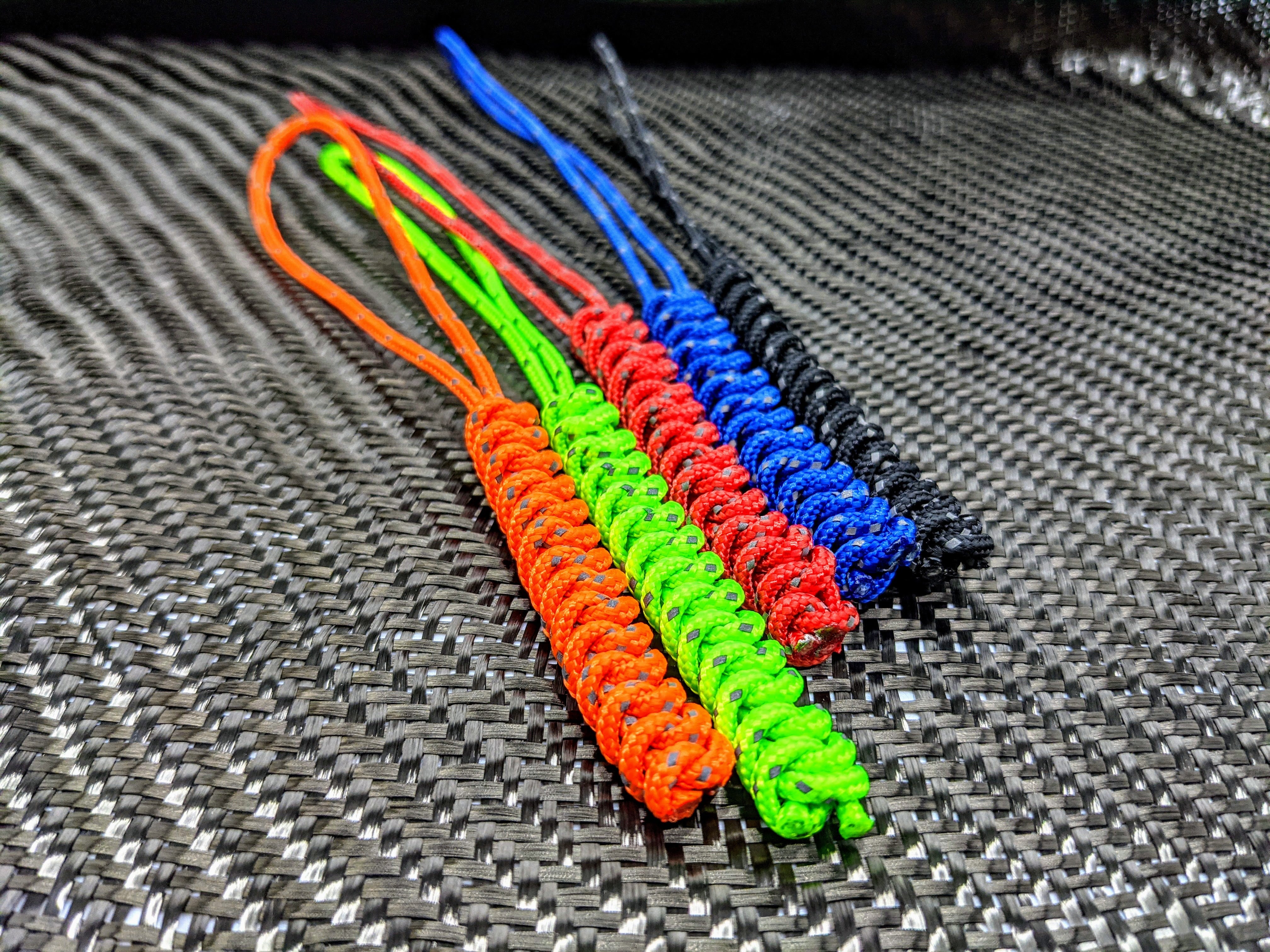 Micro Reflective Boa Spiral Knot Lanyard ( 5 Pack ) - Image 3