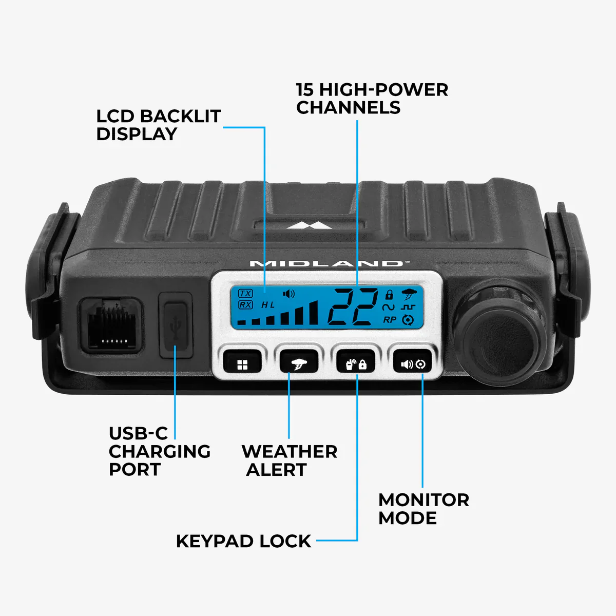 Midland GMRS MXT115AGR - 15-Watt Harvest Bundle - Image 3