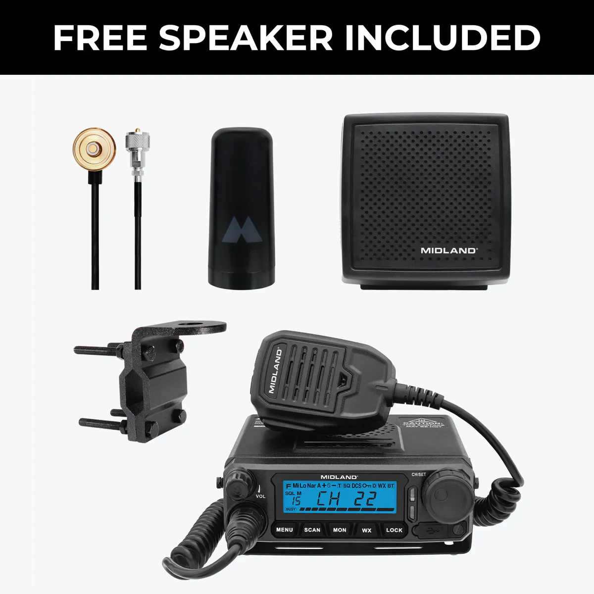 Midland GMRS MXT500AGR | 50-Watt Harvest Bundle