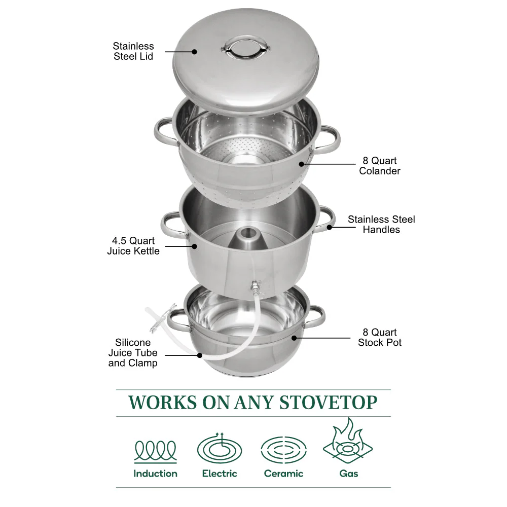 Nectar Stainless Steel Steam Juicer - Image 3
