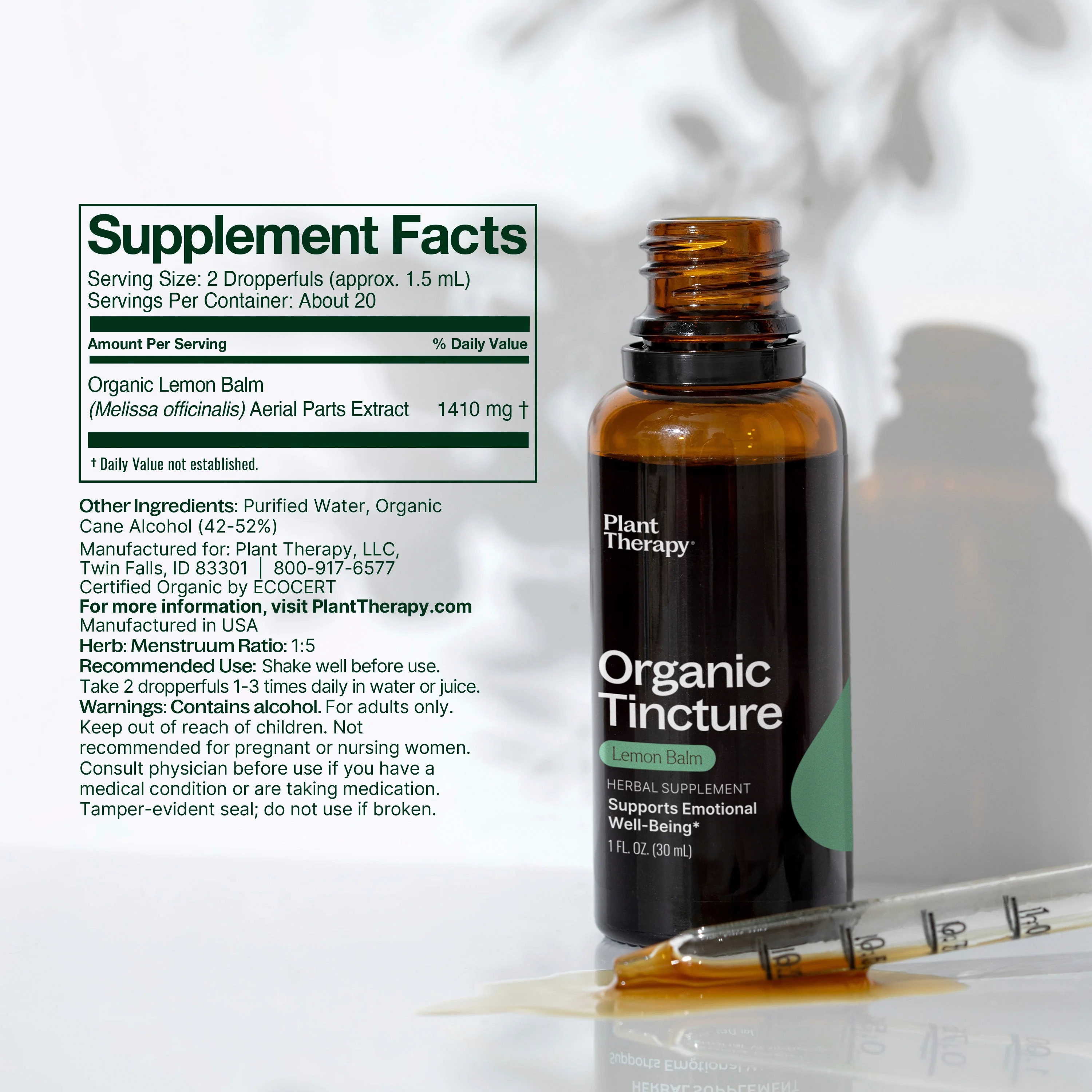 Organic Lemon Balm Herbal Tincture - Image 6