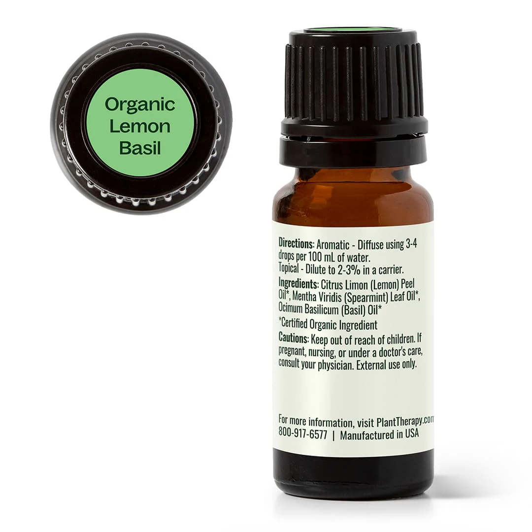 Organic Lemon Basil Essential Oil Blend - Image 10
