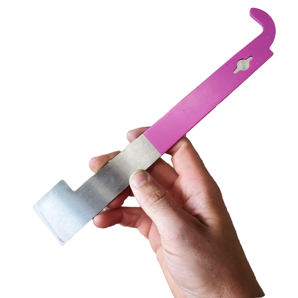 Pink Hive Tool with J Hook