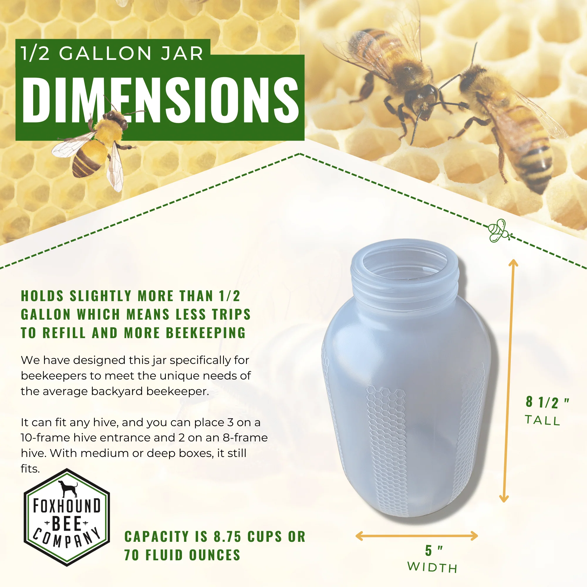 Plastic Half-Gallon Feeder Jar - Image 5