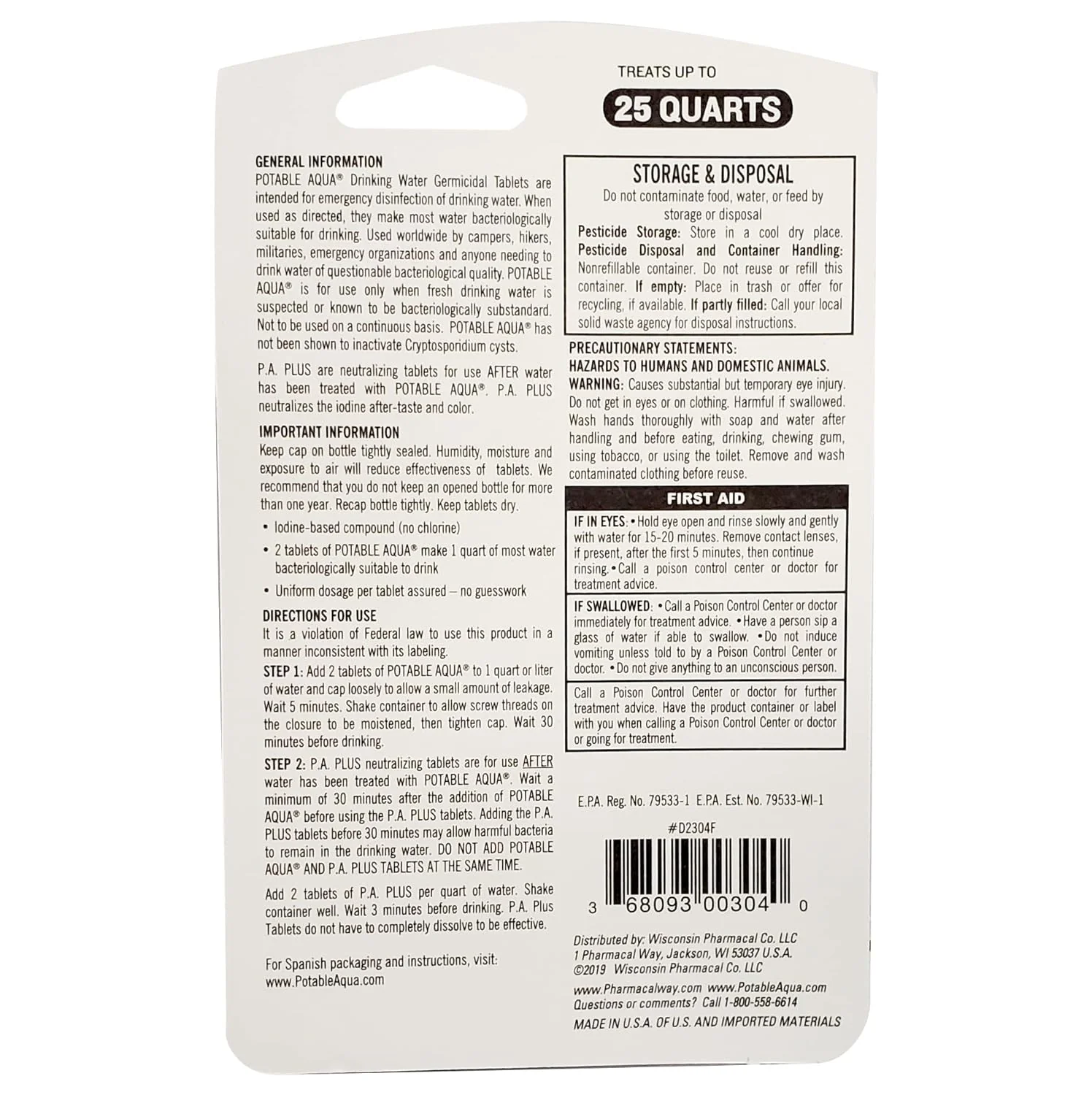 Potable Aqua Plus Water Purification Tablets - Image 3