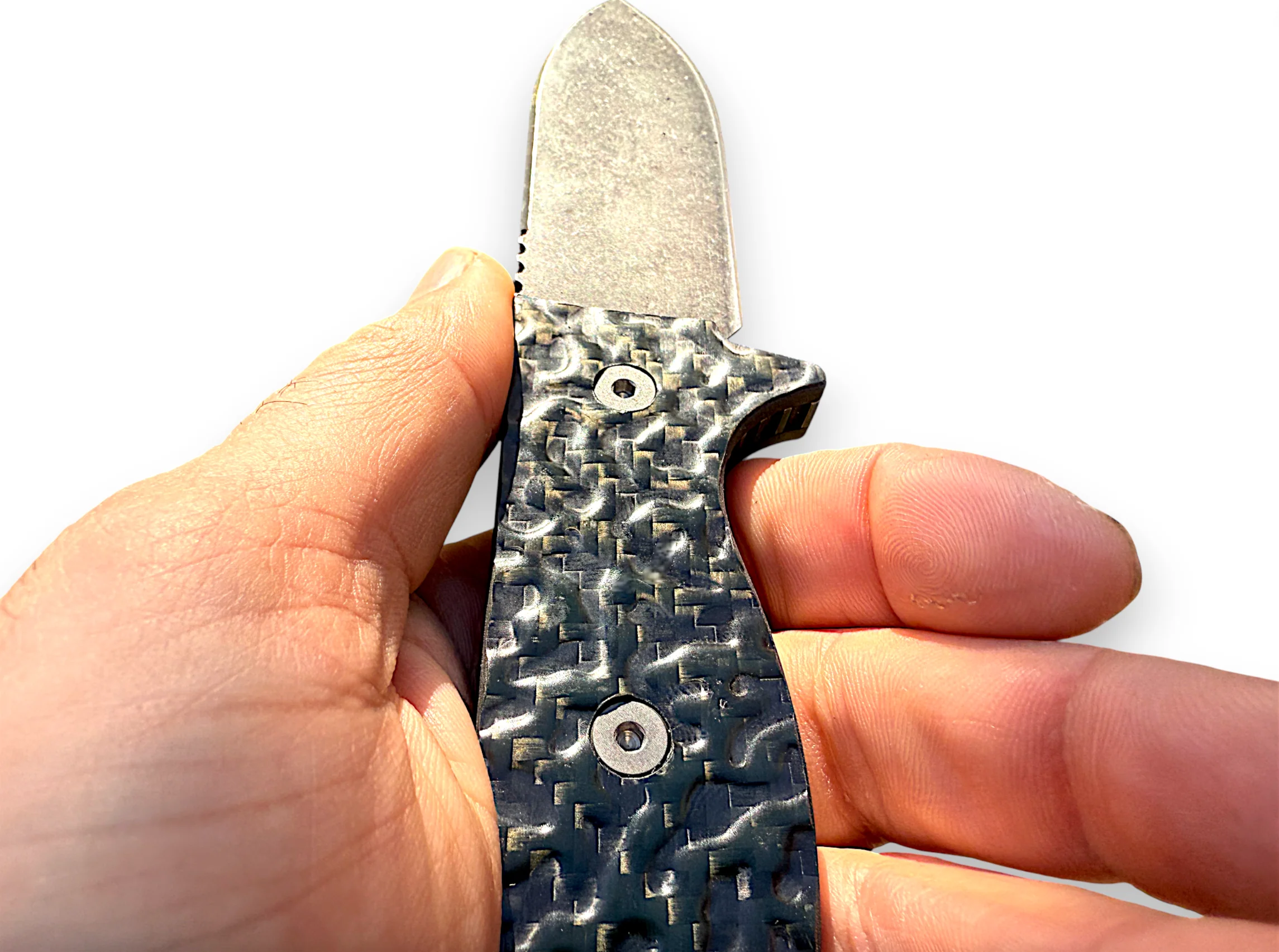 R4A - Ready 4 Action Knife / D2 Fixed Blade ( Contour-Tex Carbon Fiber Scales ) - Image 12