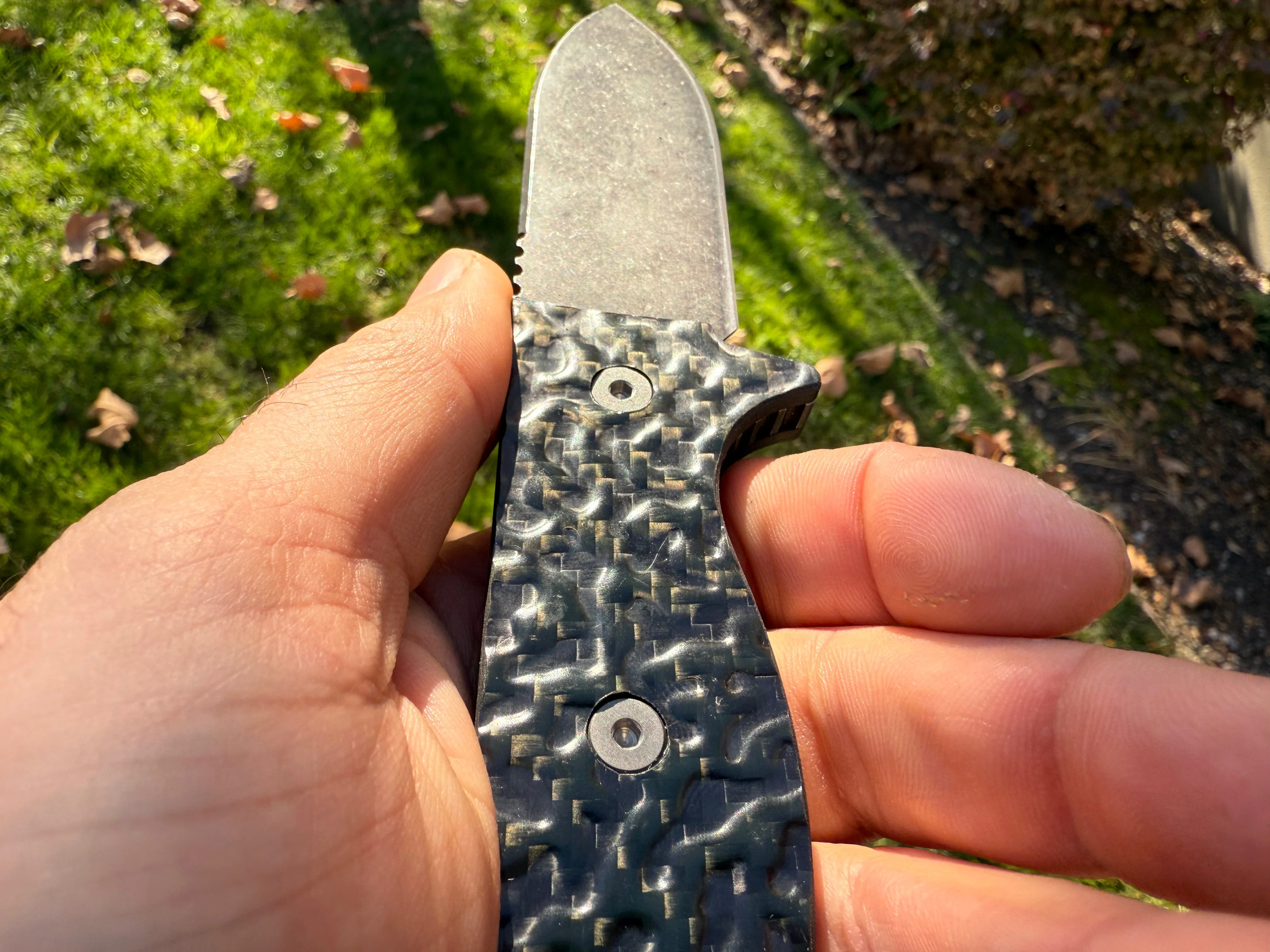 R4A - Ready 4 Action Knife / D2 Fixed Blade ( Contour-Tex Carbon Fiber Scales ) - Image 4