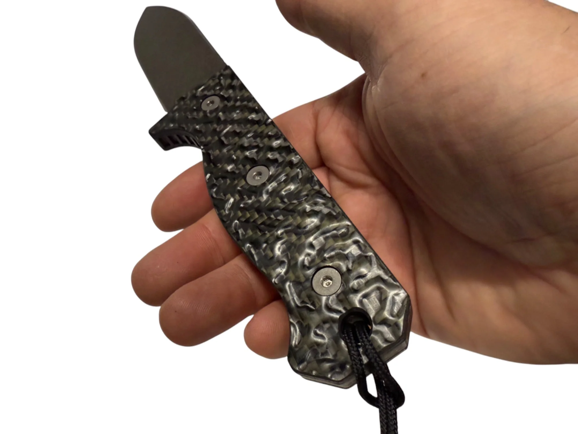 R4A - Ready 4 Action Knife / D2 Fixed Blade ( Contour-Tex Carbon Fiber Scales ) - Image 5