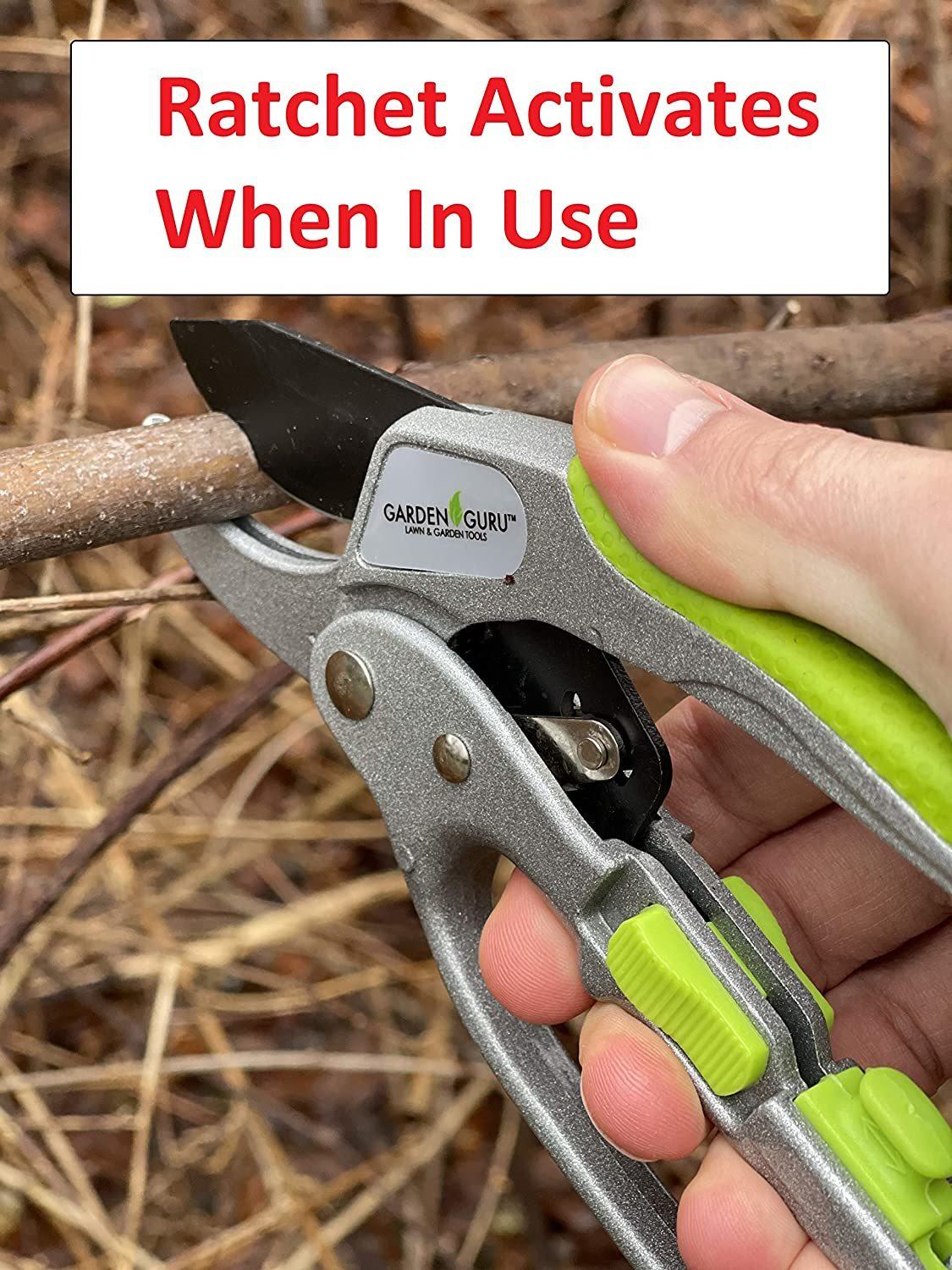 Ratchet Garden Pruning Shears Clippers Deluxe - Image 5