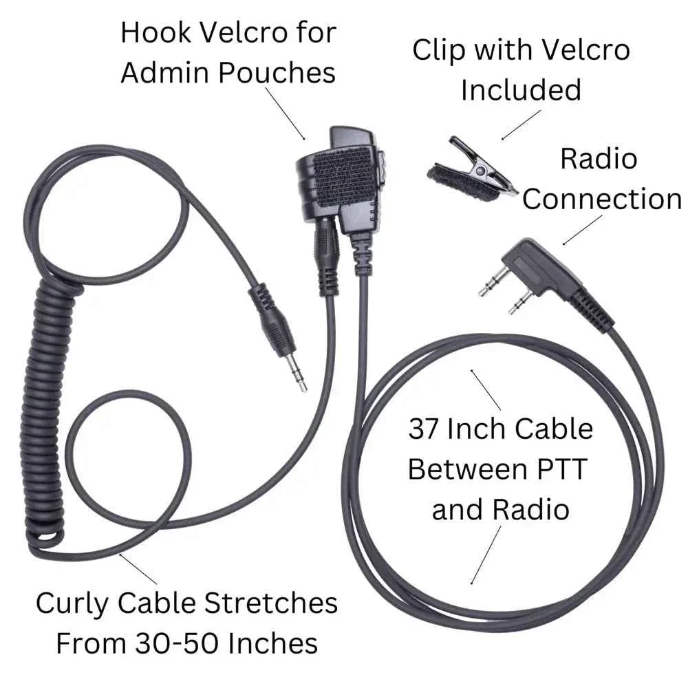SMC cable (Shoot, Move, Communicate) Baofeng, Yaesu radios to Auxiliary Port for Electronic Earmuffs - Image 4
