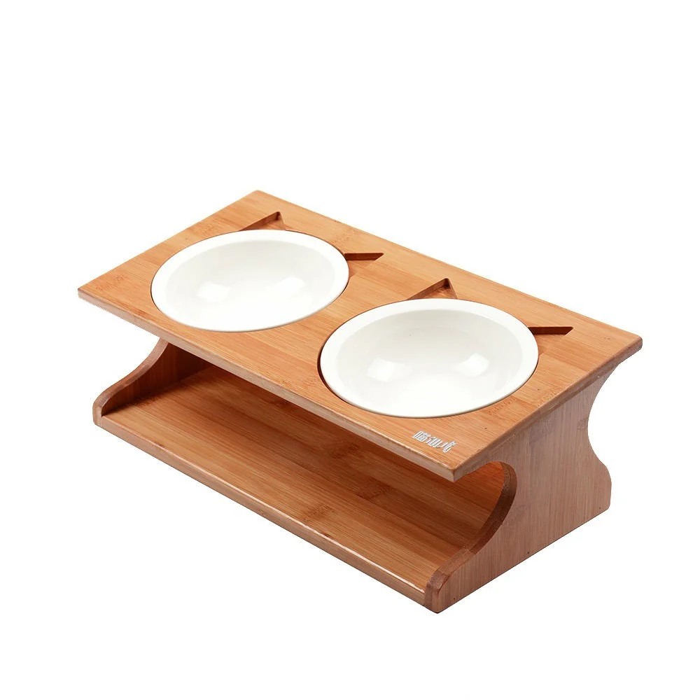 Solid Wood Pet Feeder - Image 2