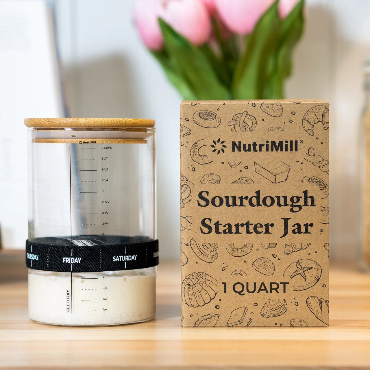 Sourdough Starter Jar - 1 Quart - Image 2