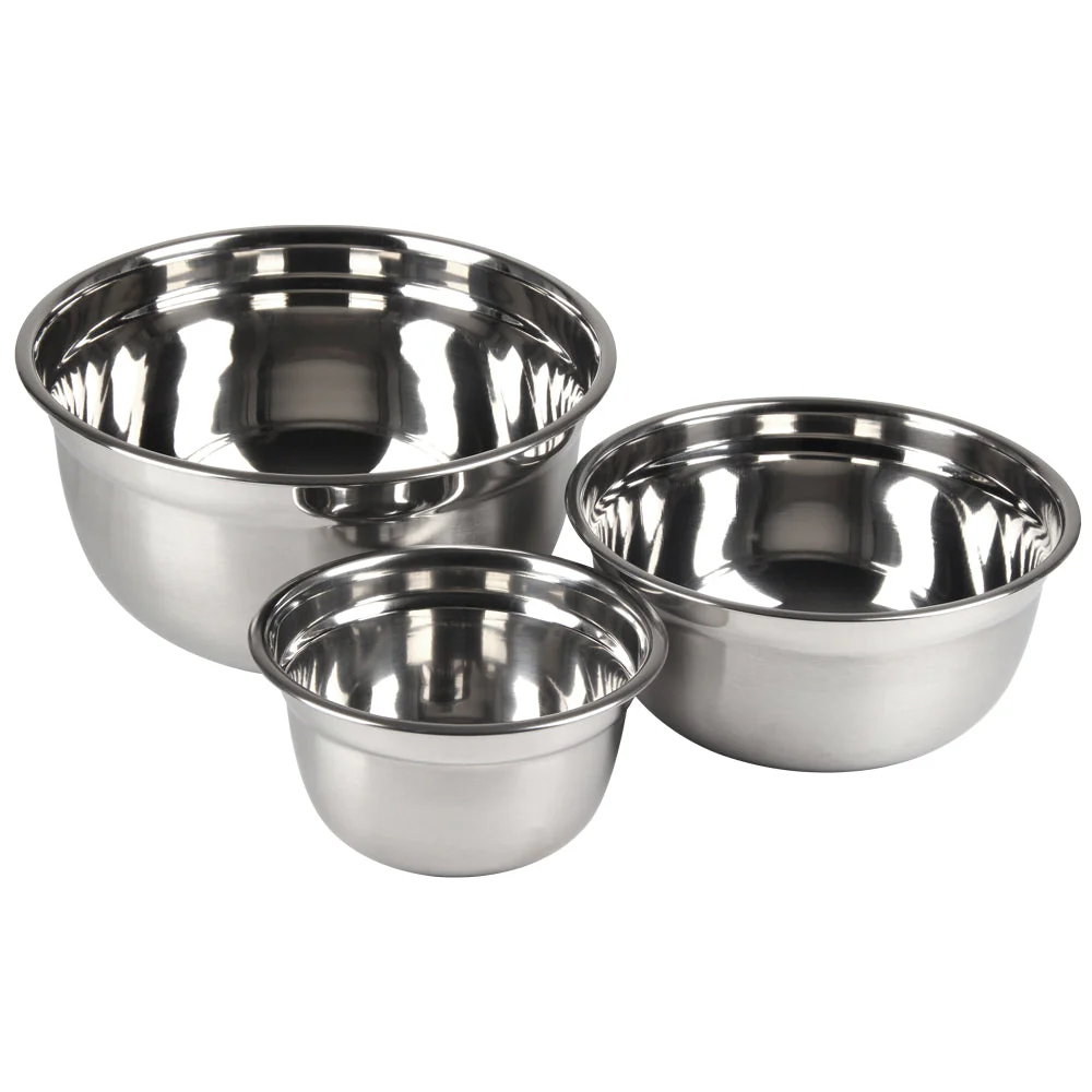 Stainless Steel 3 PC Bowl Set - Image 3