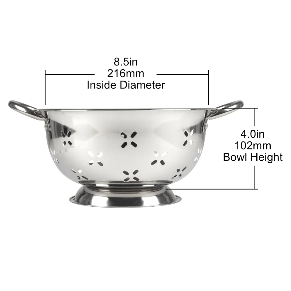 Stainless Steel 3 Qt Colander - Image 3