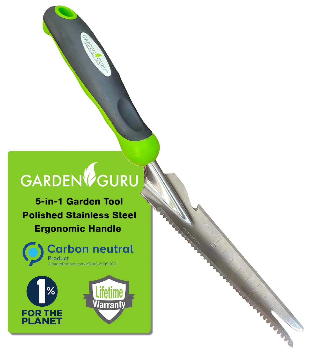 Stainless Steel 5-in-1 Garden Weeder Trowel - Image 2